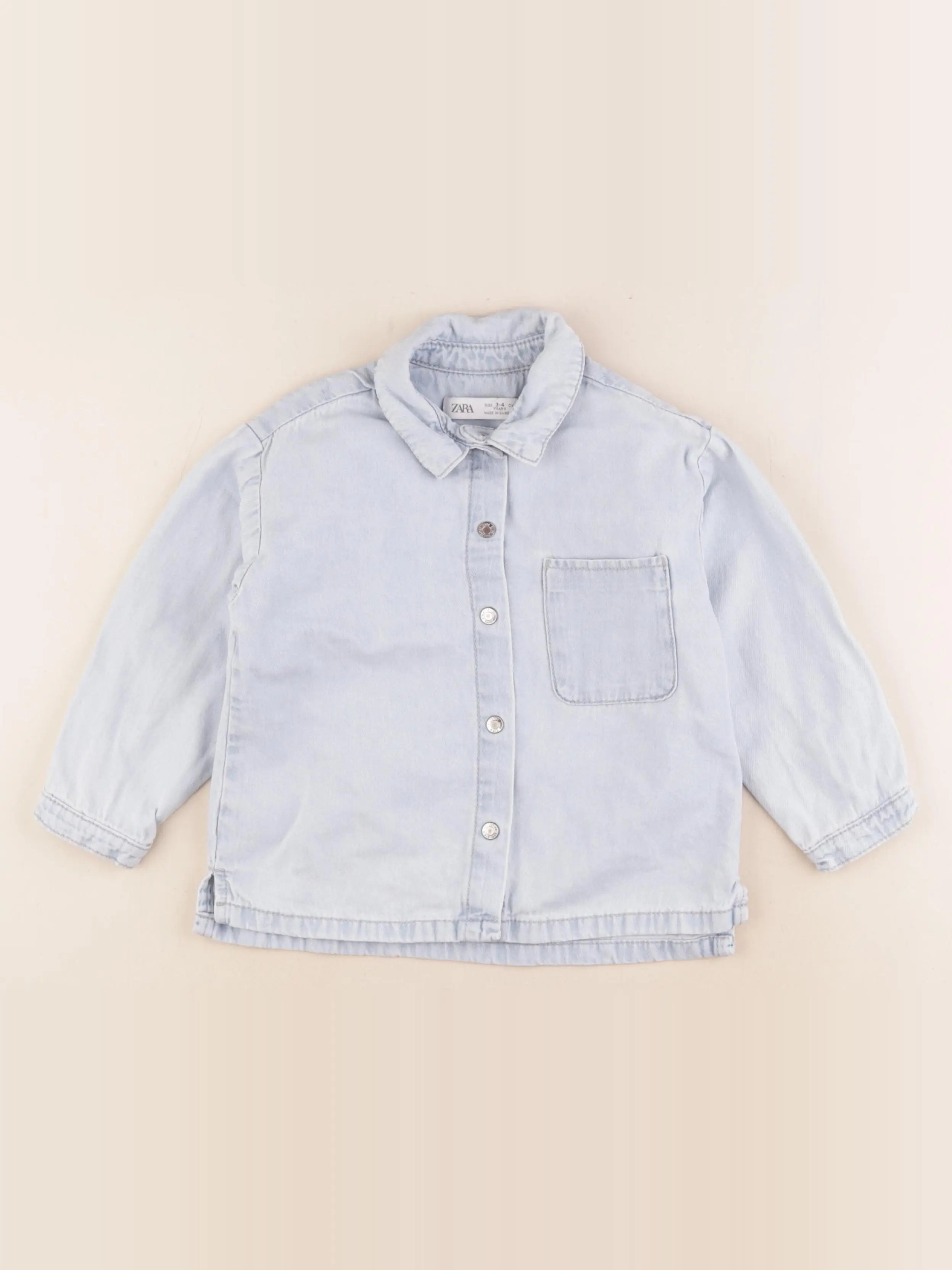 Zara - chemise bleu - 3/4 ans