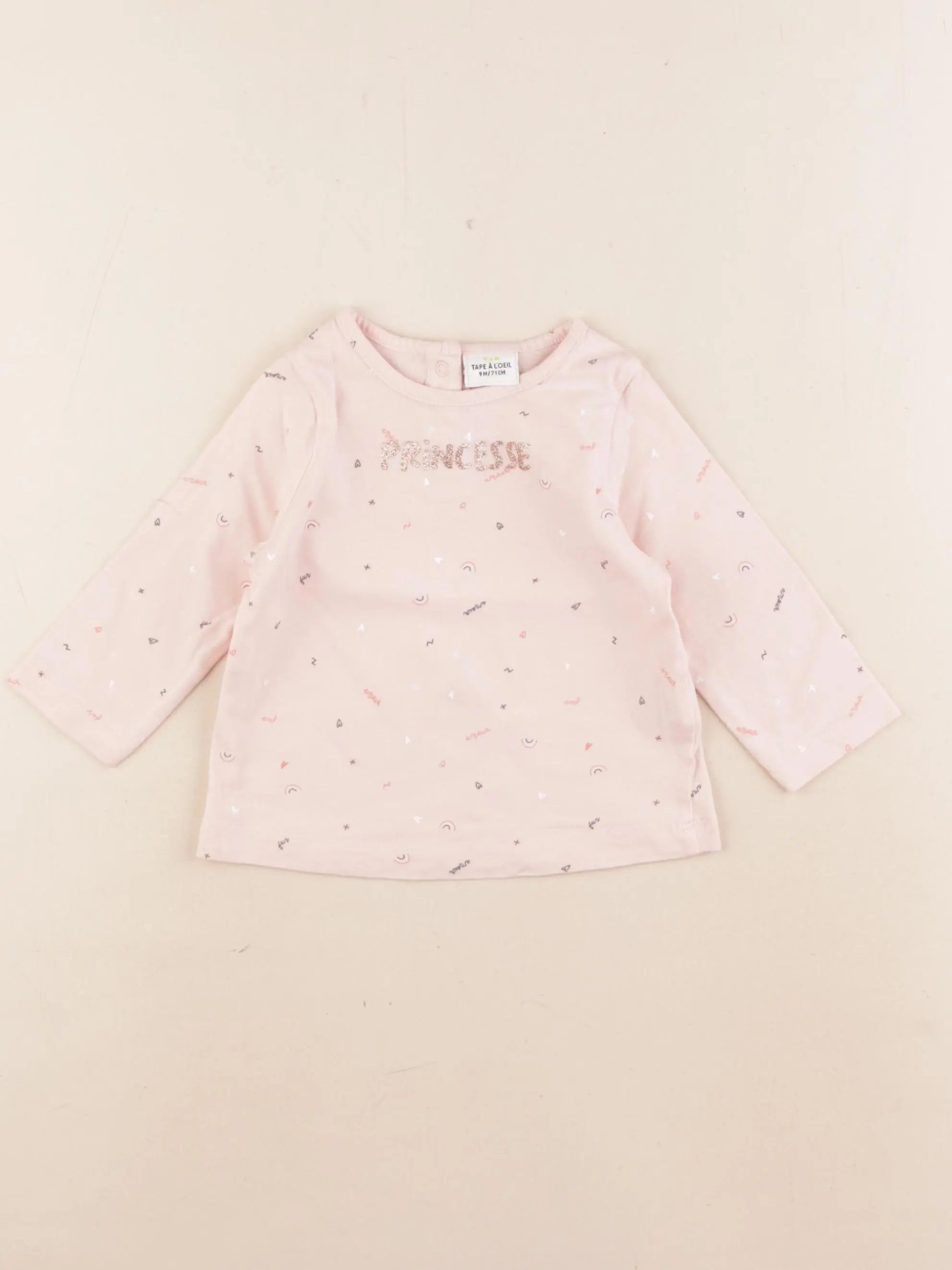 Tape à l'oeil - tee-shirt rose - 9 mois