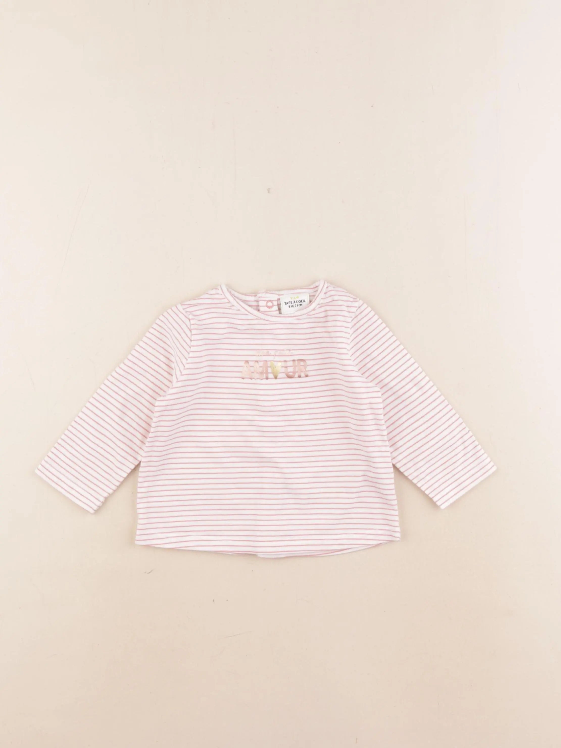 Tape à l'oeil - tee-shirt rose - 9 mois
