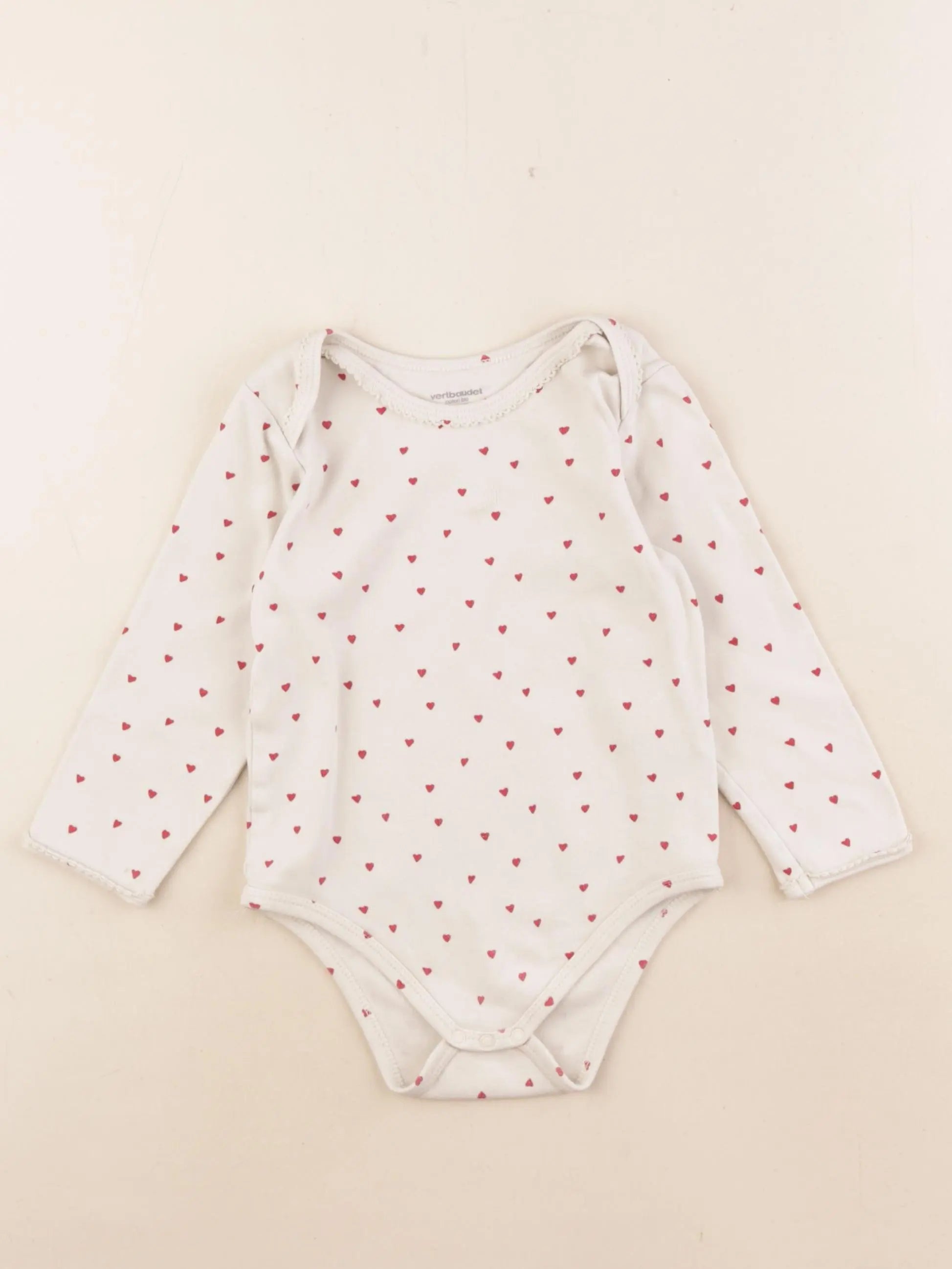 Vertbaudet - body beige, rouge - 36 mois