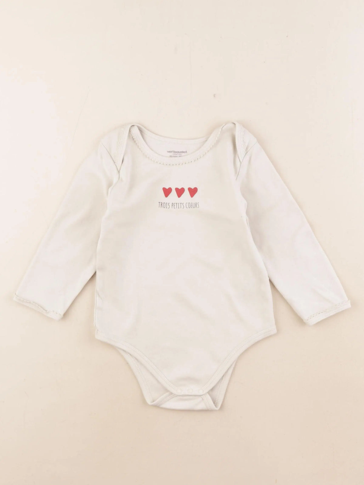 Vertbaudet - body beige - 36 mois