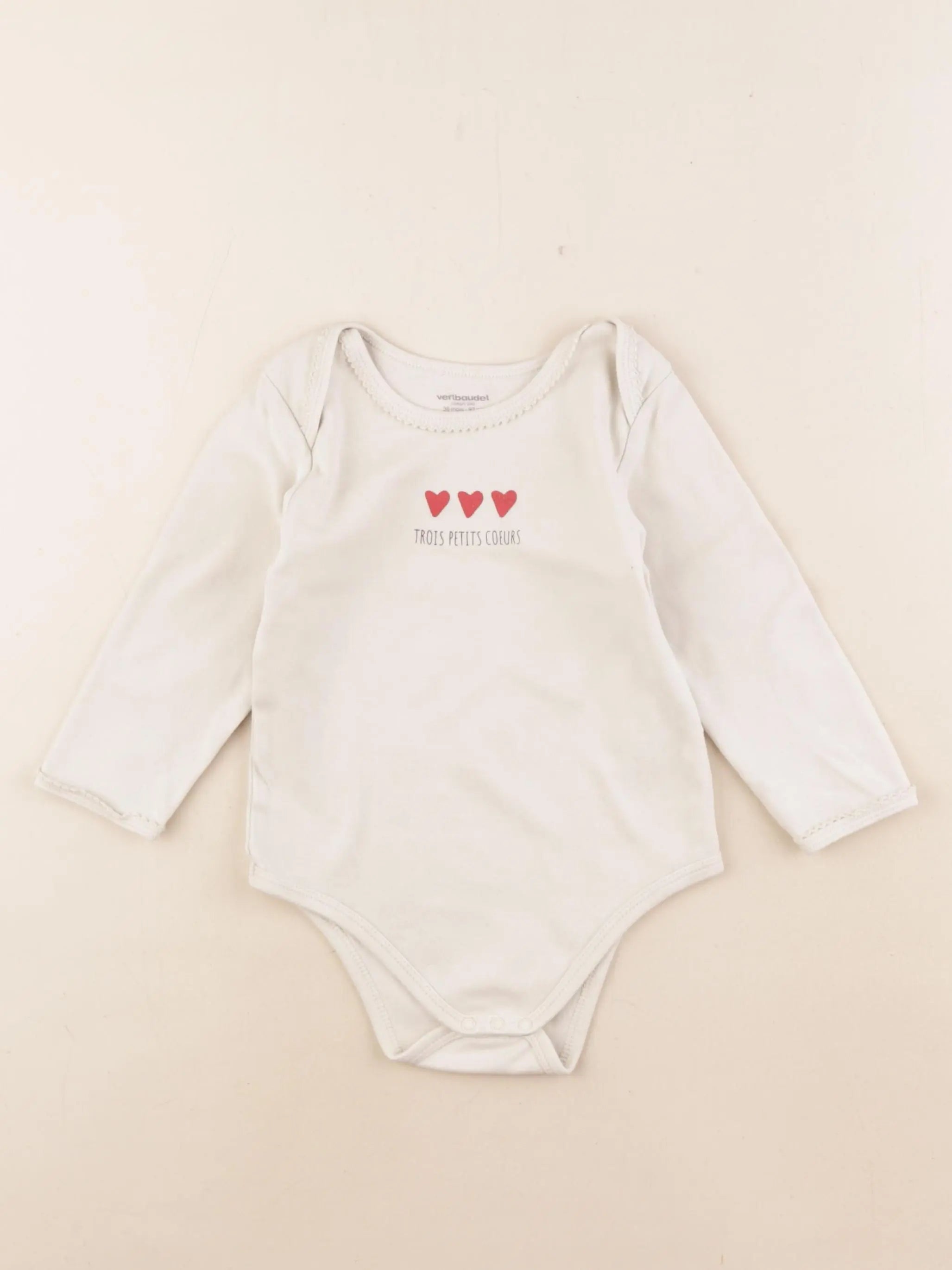 Vertbaudet - body beige - 36 mois