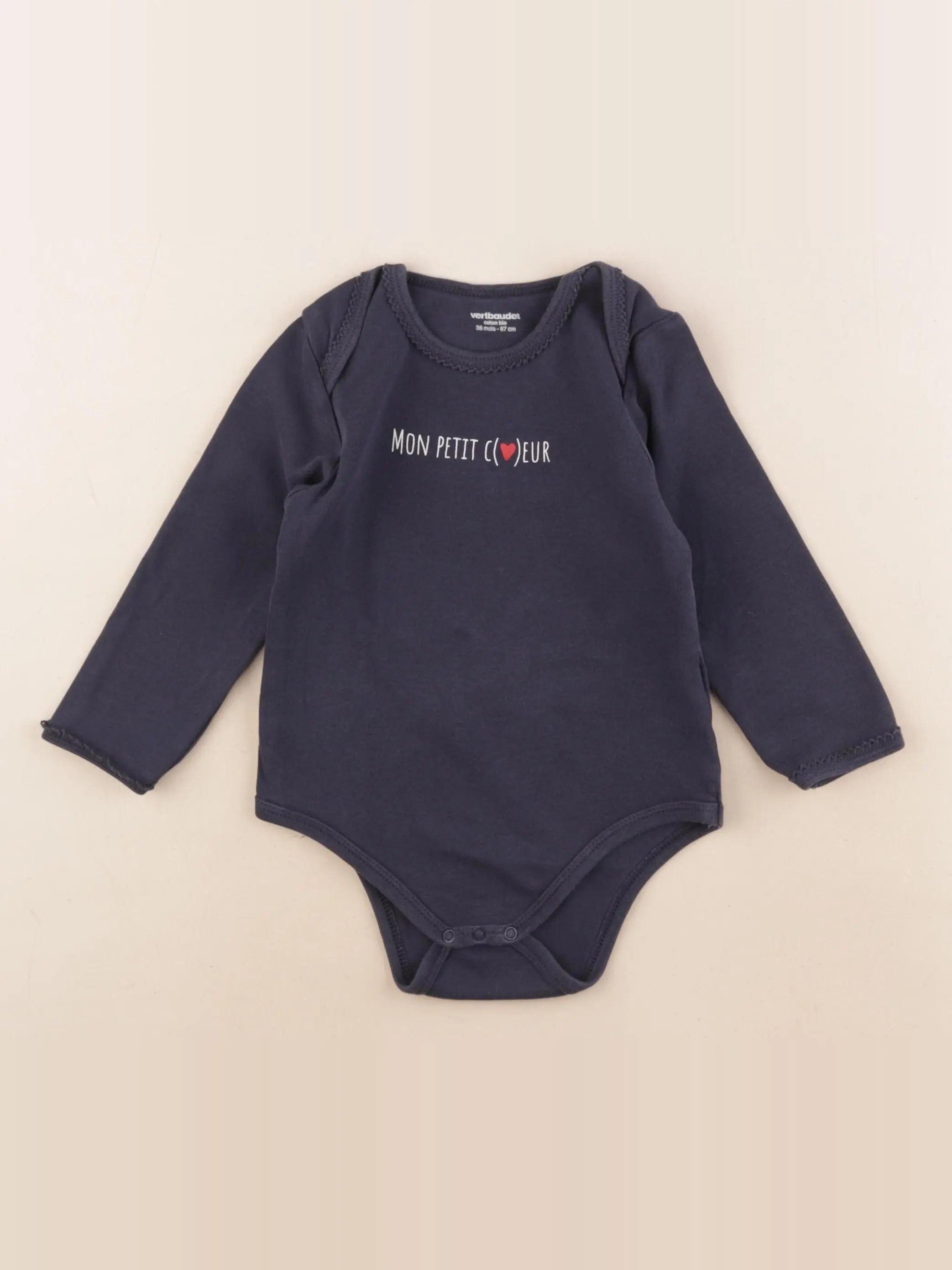 Vertbaudet - body bleu - 36 mois