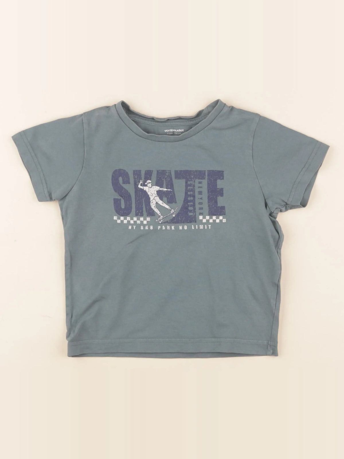 Vertbaudet - tee-shirt vert - 4 ans