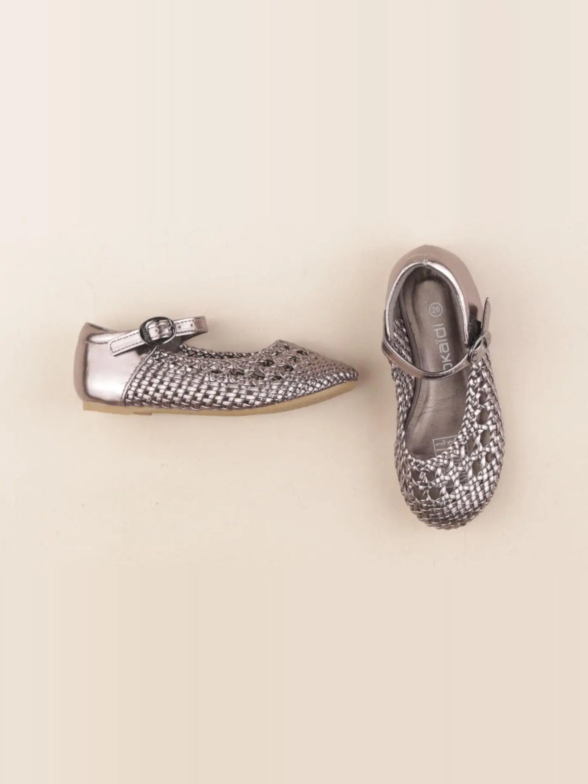 Okaidi - ballerines taupe, bronze - pointure 26