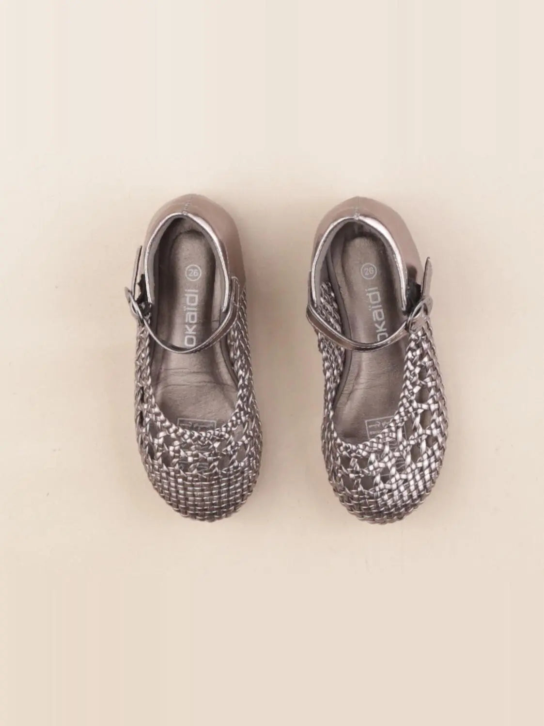 Okaidi - ballerines taupe, bronze - pointure 26