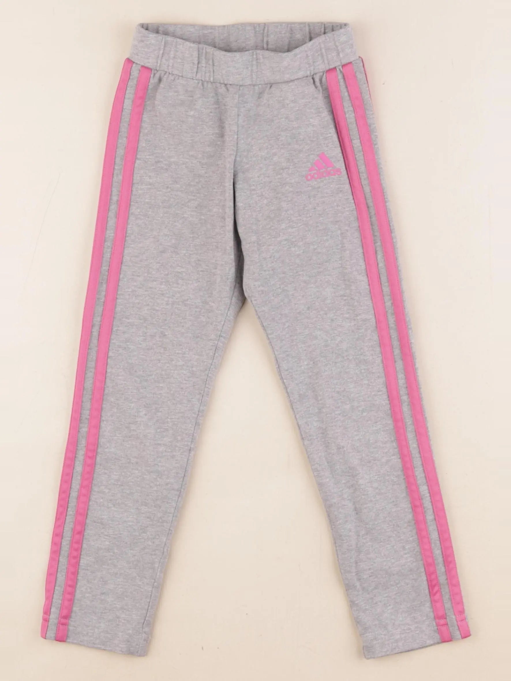 Adidas - legging gris, rose - 5 ans