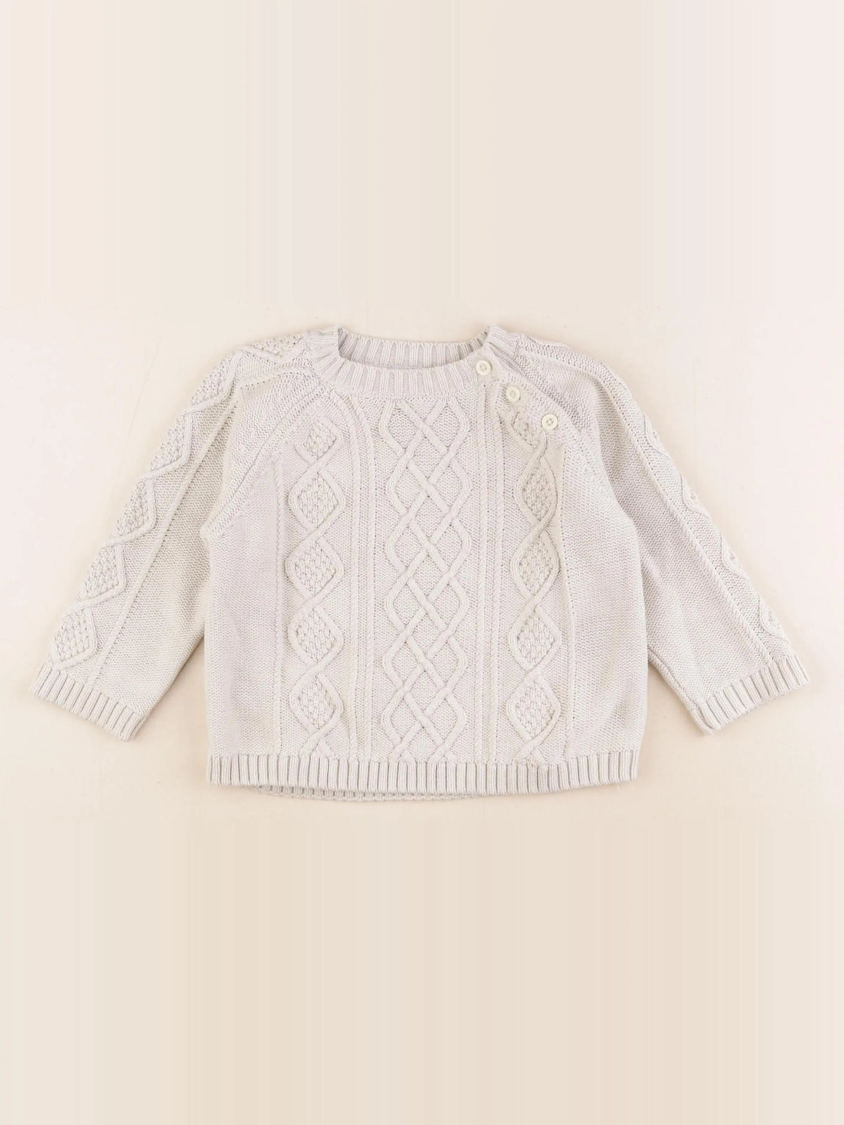 Petit Bateau - pull beige - 24 mois