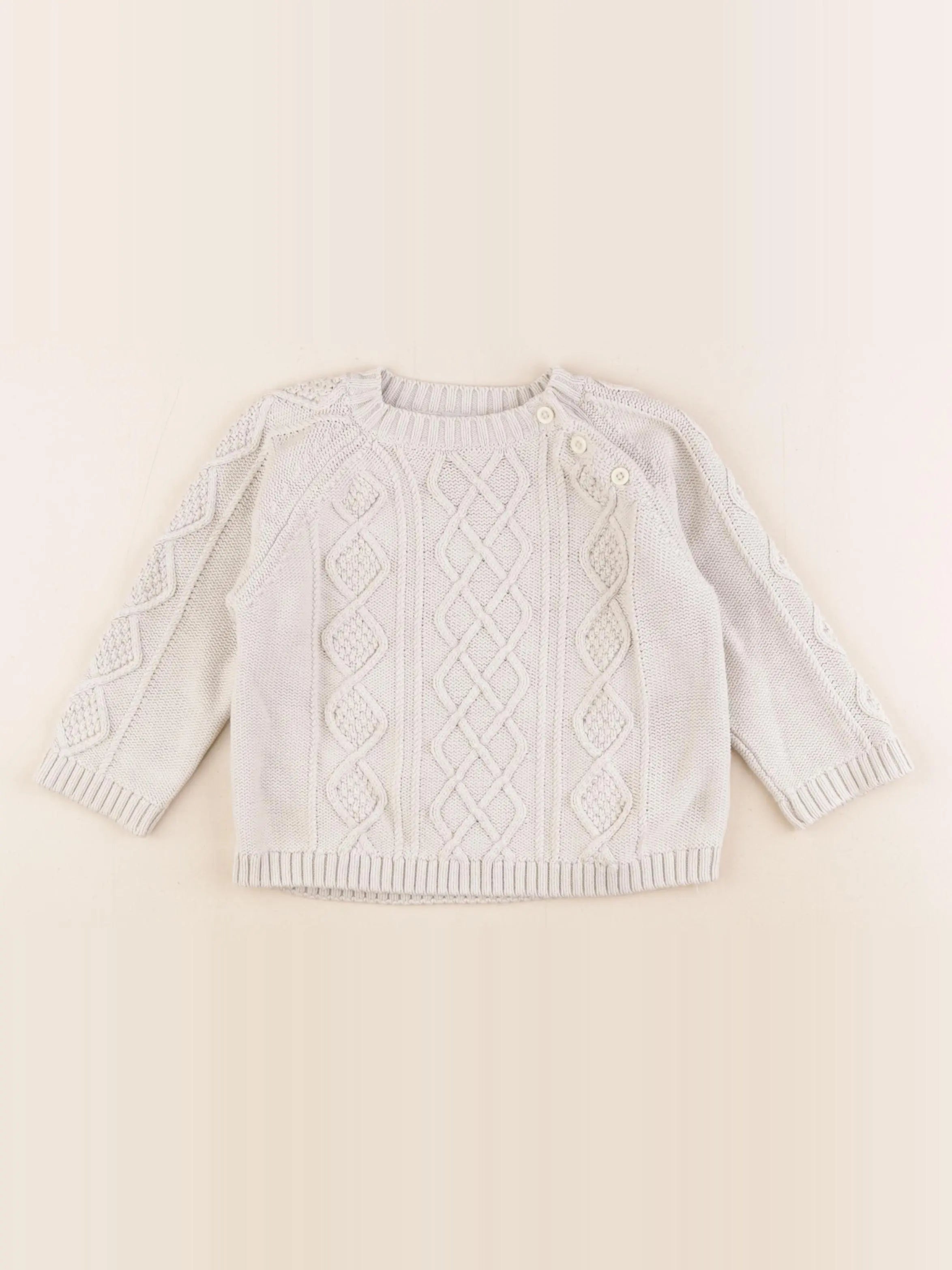 Petit Bateau - pull beige - 24 mois
