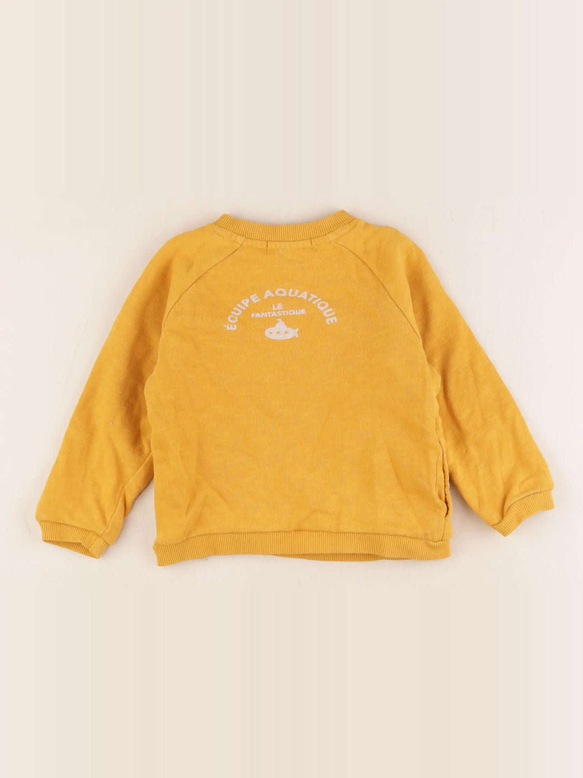 Cadet Rousselle - sweat imprimé au dos jaune - 24 mois