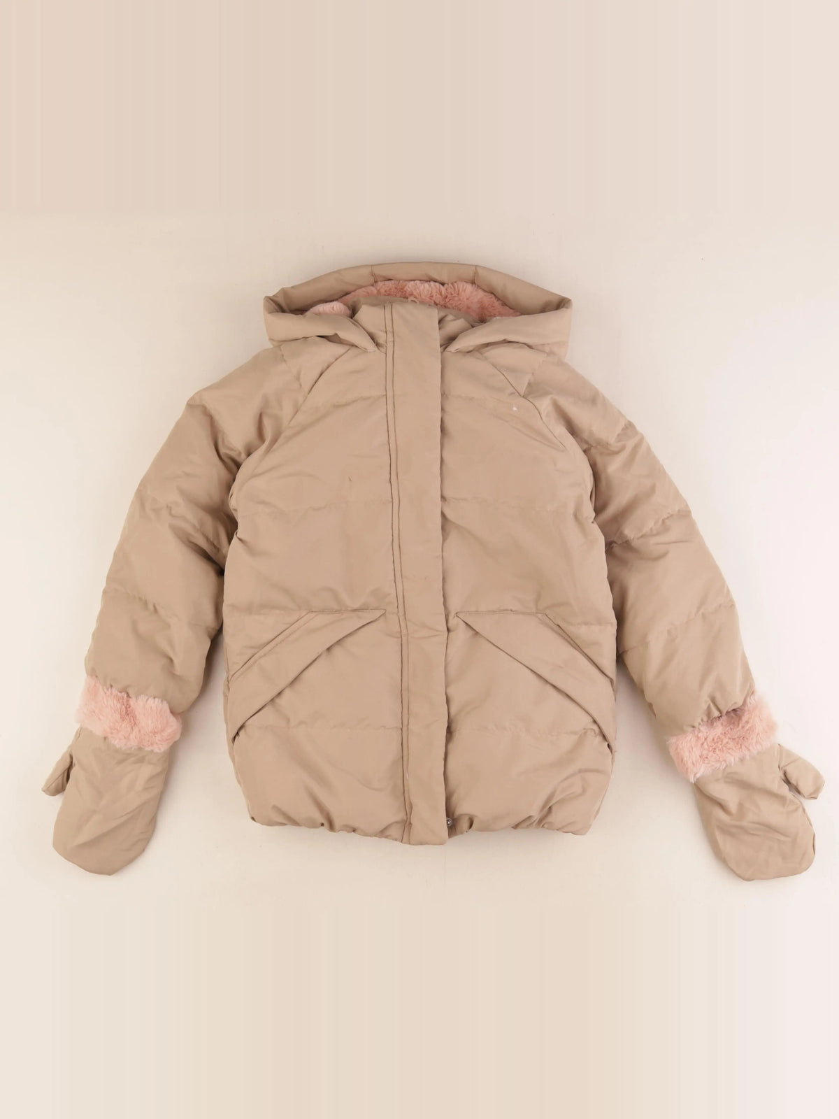 Vertbaudet - parka beige - 6 ans