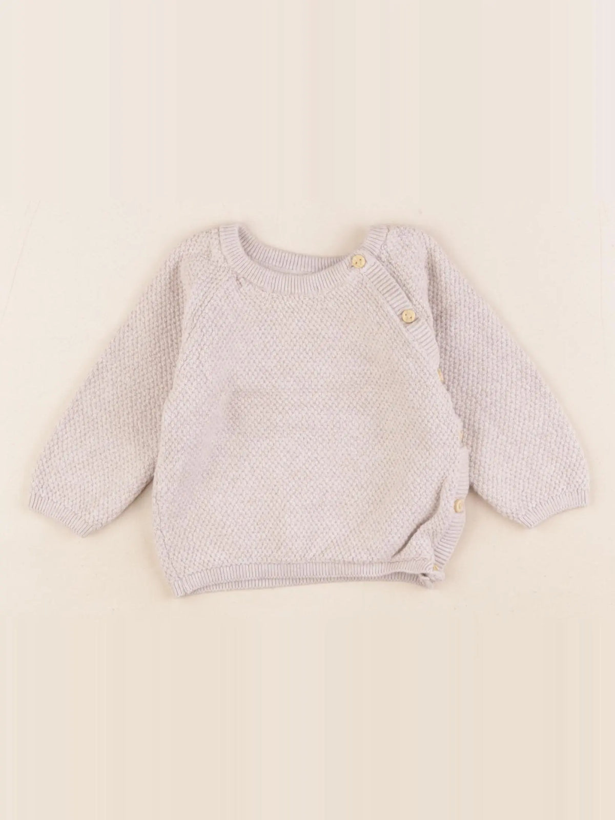 H&M - pull beige - 2/4 mois