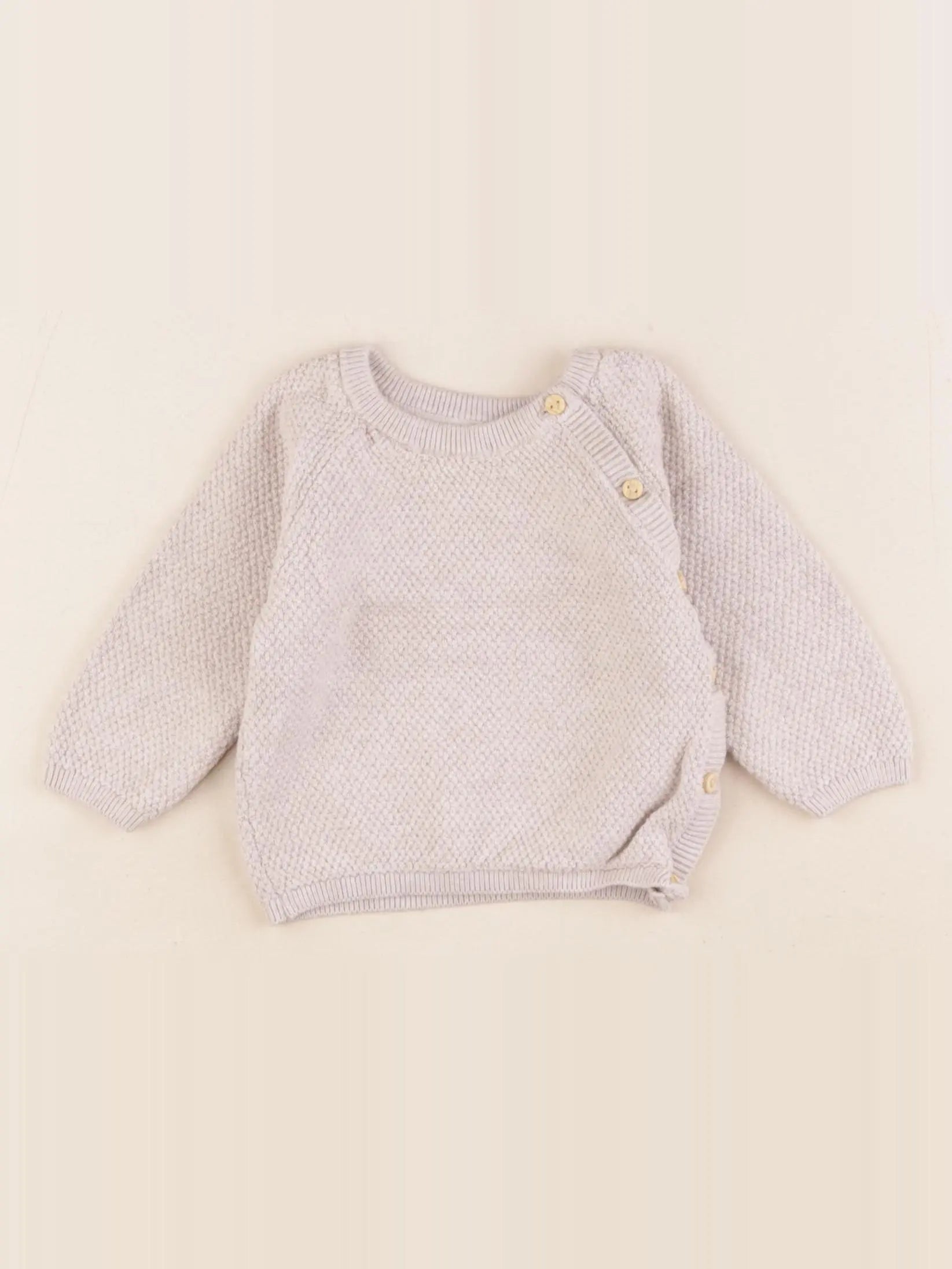 H&M - pull beige - 2/4 mois