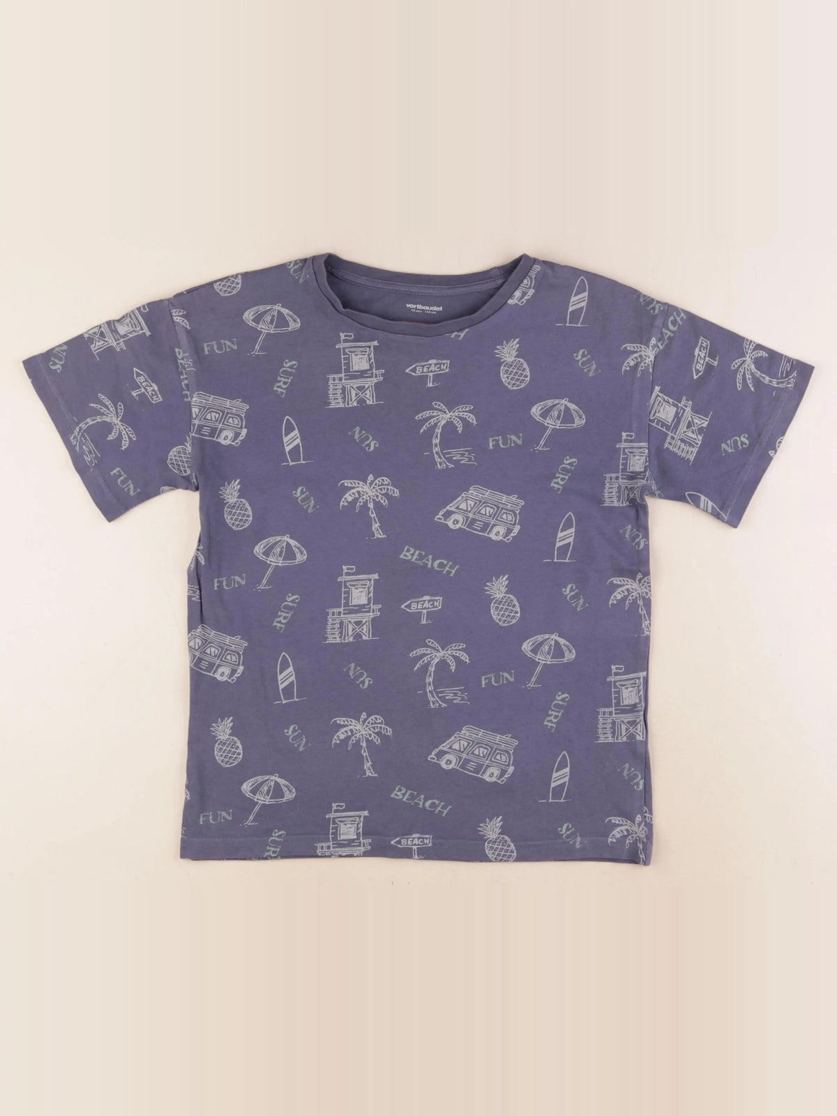 Vertbaudet - tee-shirt bleu - 10 ans
