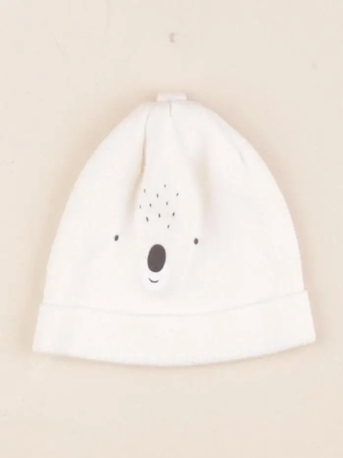 Vertbaudet - bonnet de naissance blanc - 3/6 mois
