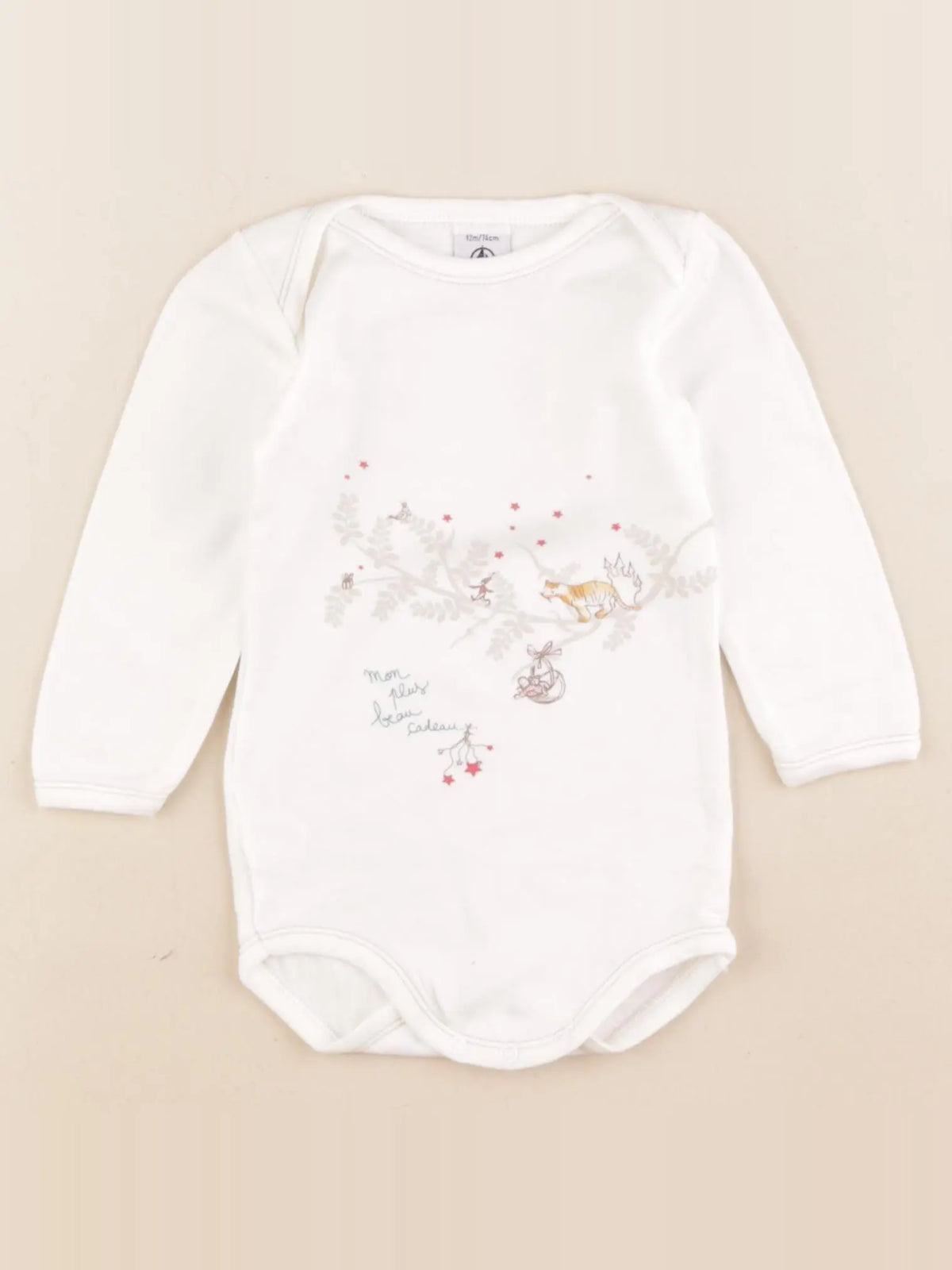 Petit Bateau - body blanc - 12 mois