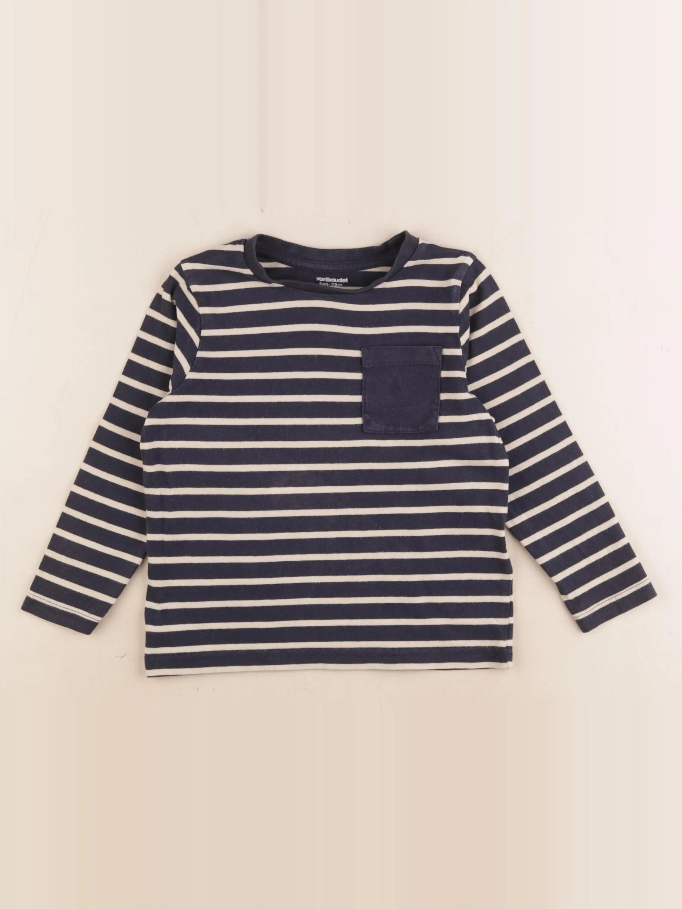 Vertbaudet - tee-shirt bleu - 5 ans