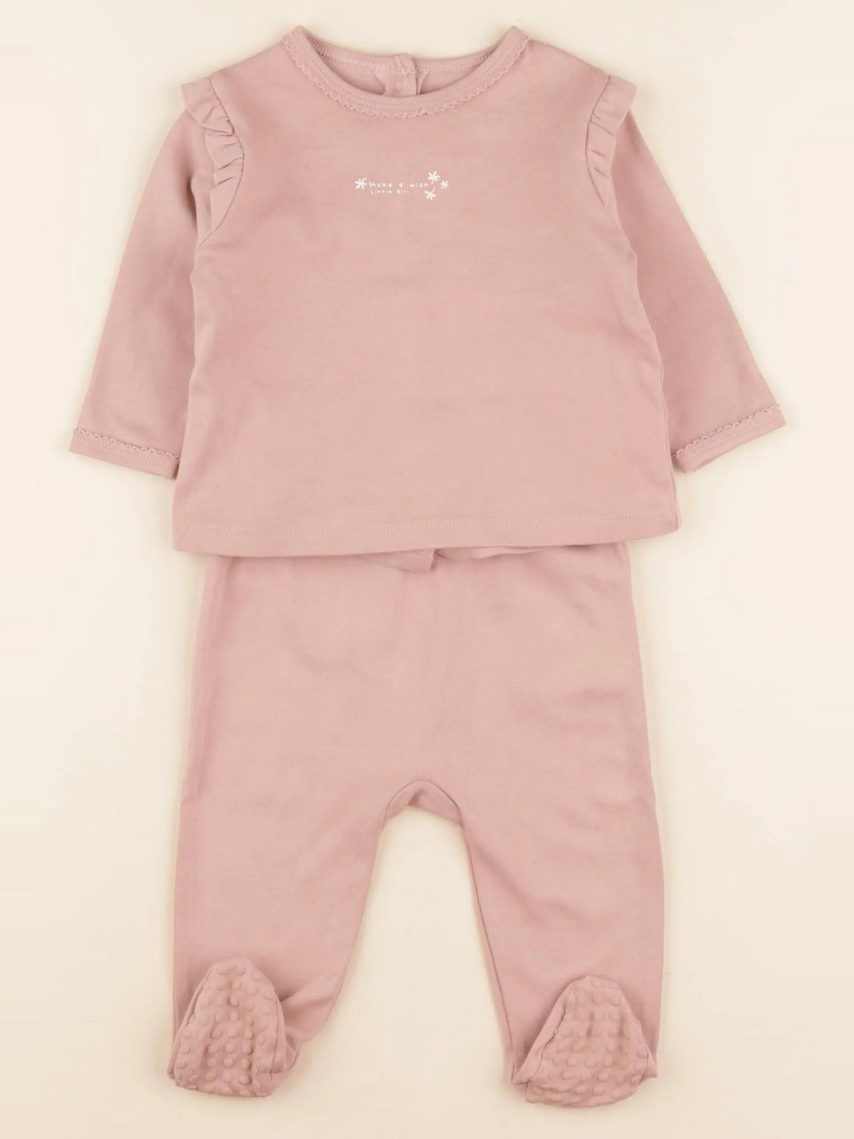 Vertbaudet - pyjama coton rose - 9 mois