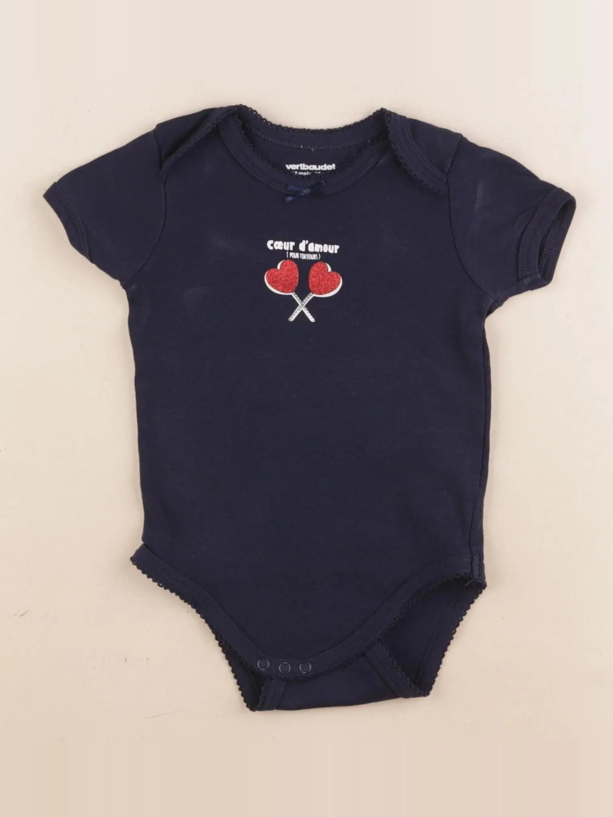 Vertbaudet - body bleu - 12 mois