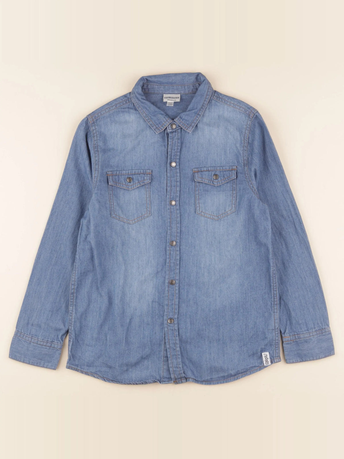 Vertbaudet - chemise bleu - 10 ans