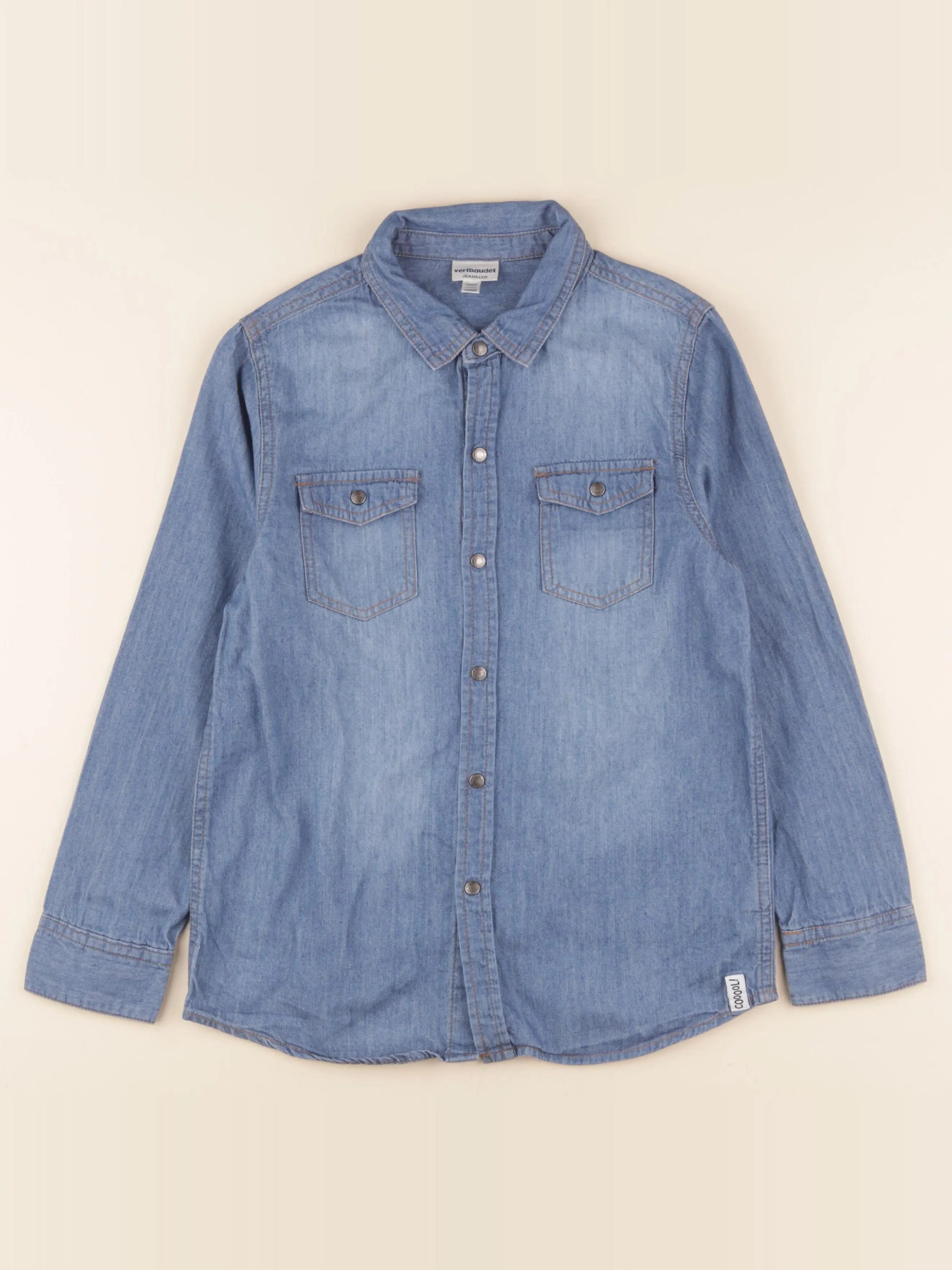 Vertbaudet - chemise bleu - 10 ans