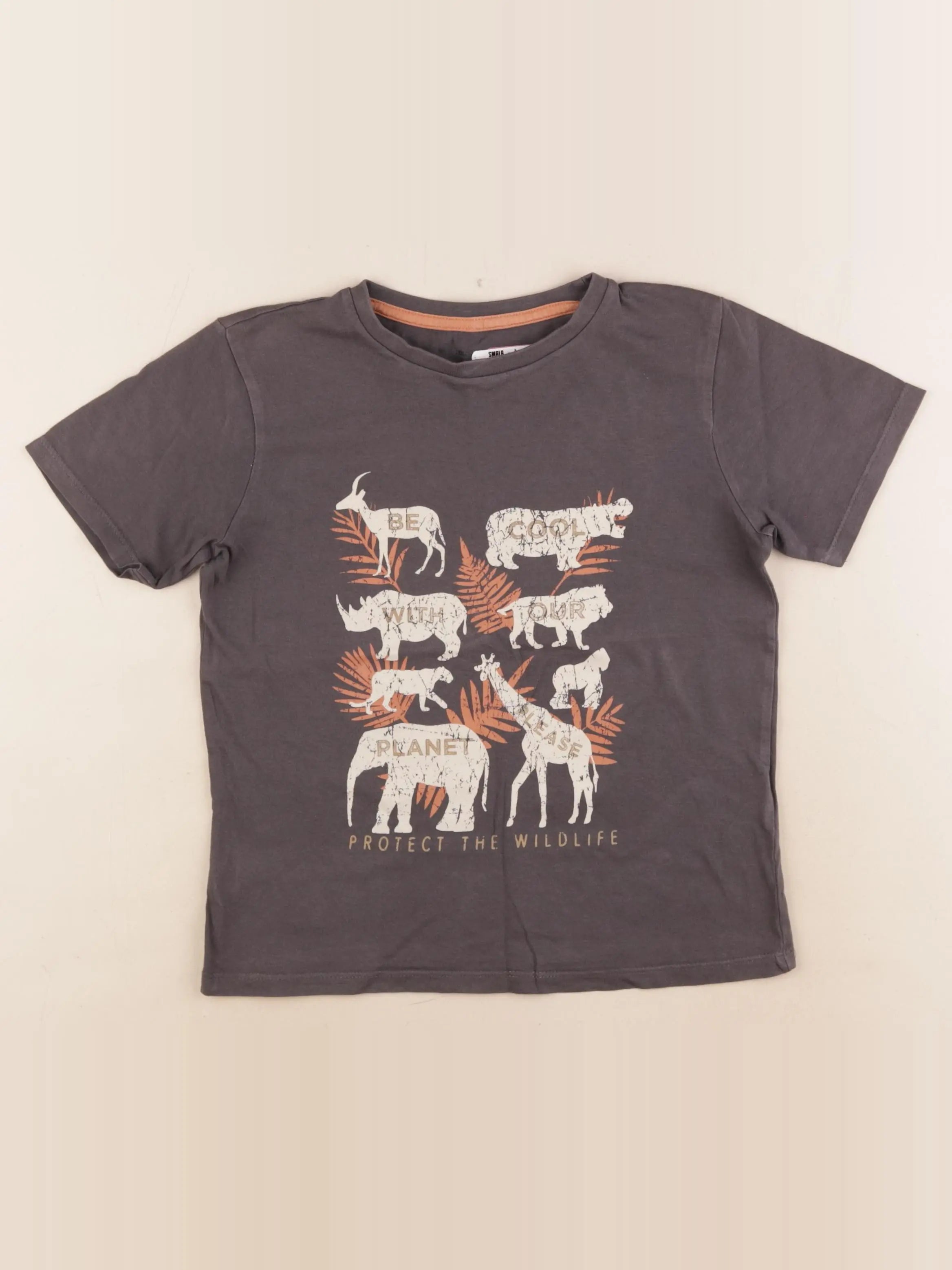 Vertbaudet - tee-shirt gris - 8 ans