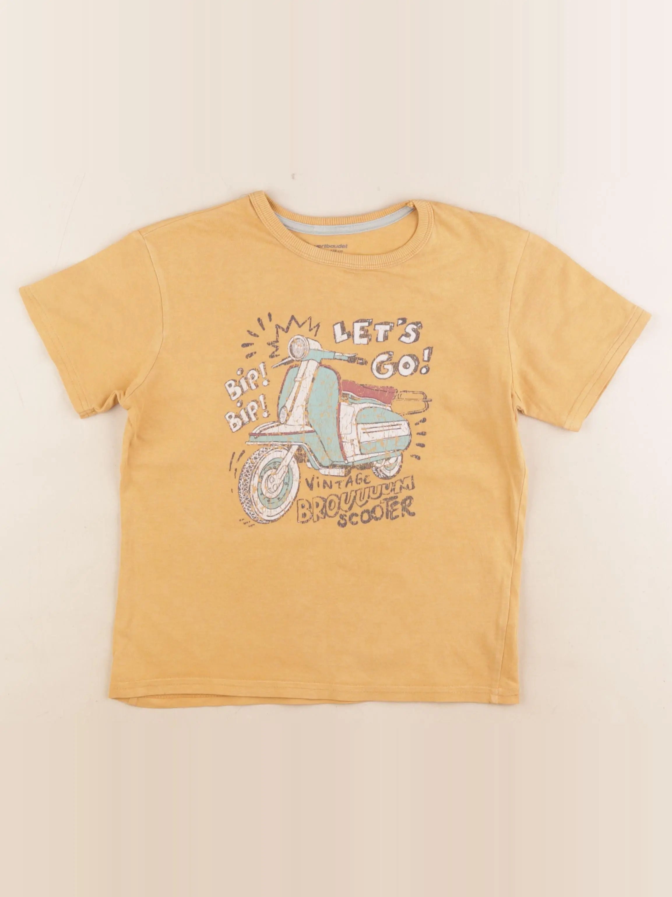 Vertbaudet - tee-shirt jaune - 8 ans