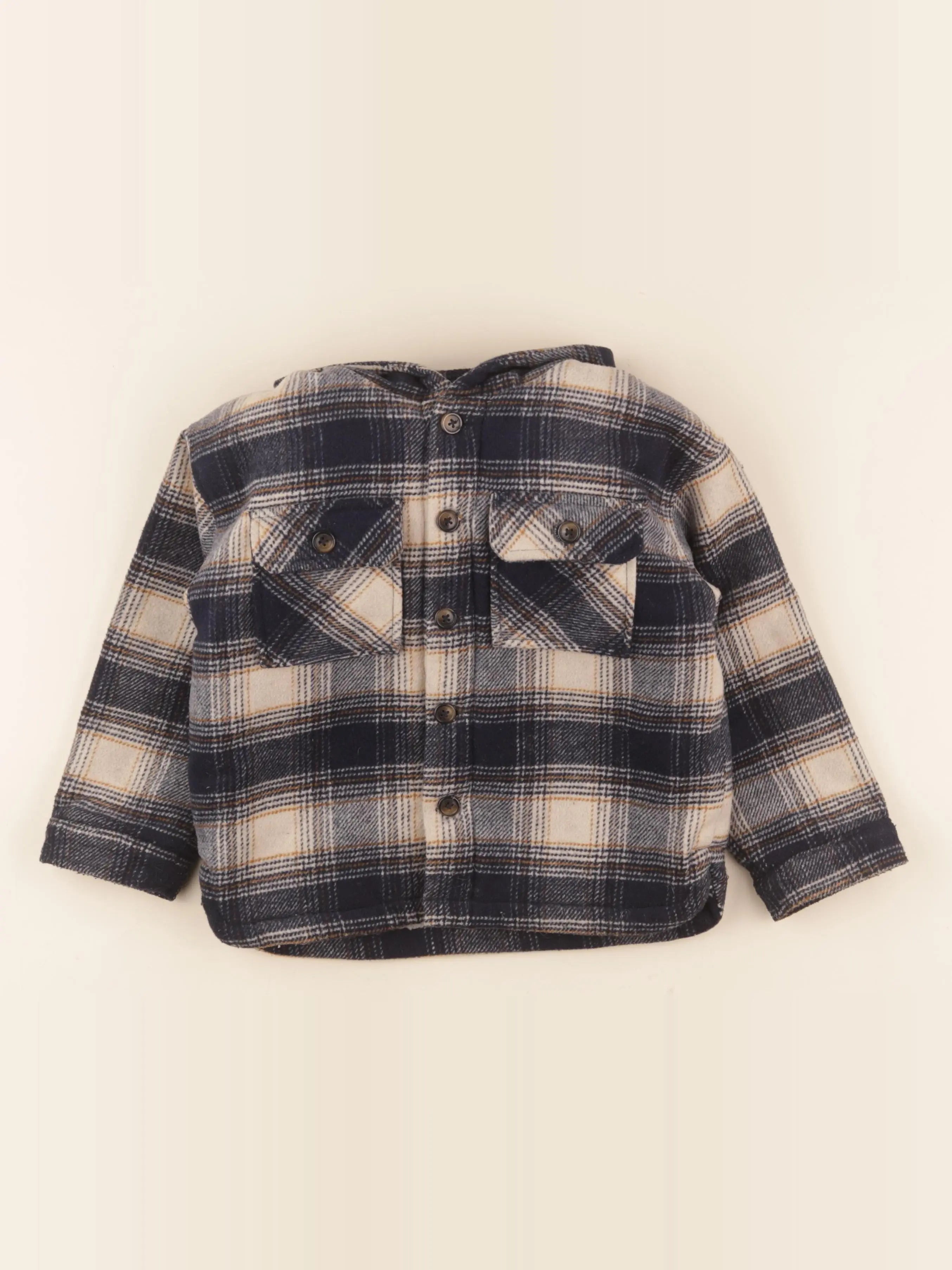 Vertbaudet - veste doublé bleu - 4 ans