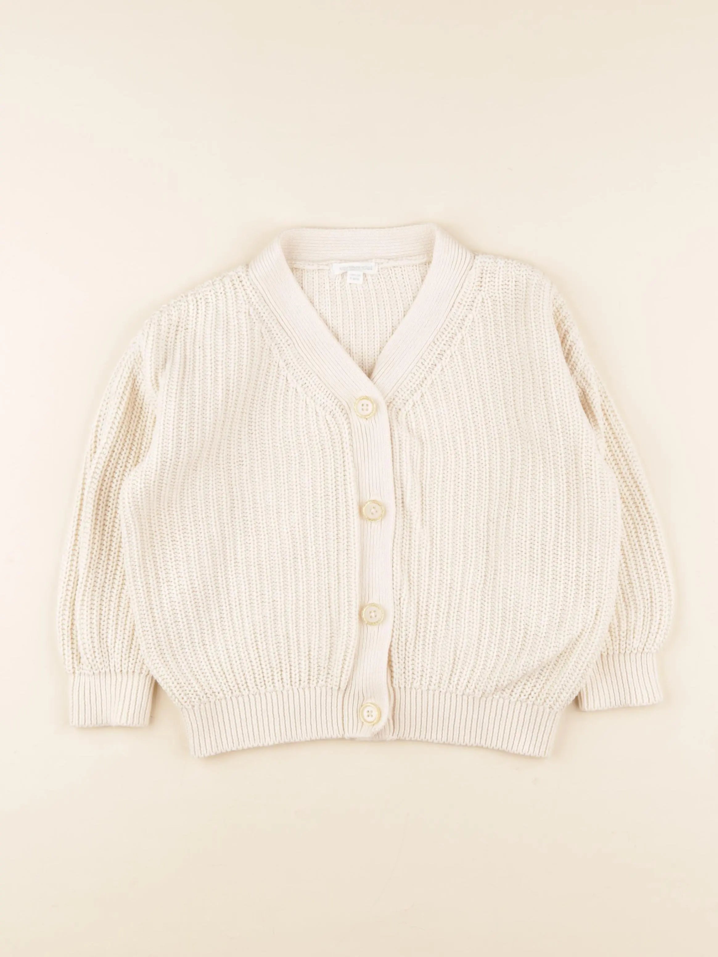 Vertbaudet - gilet beige - 4 ans