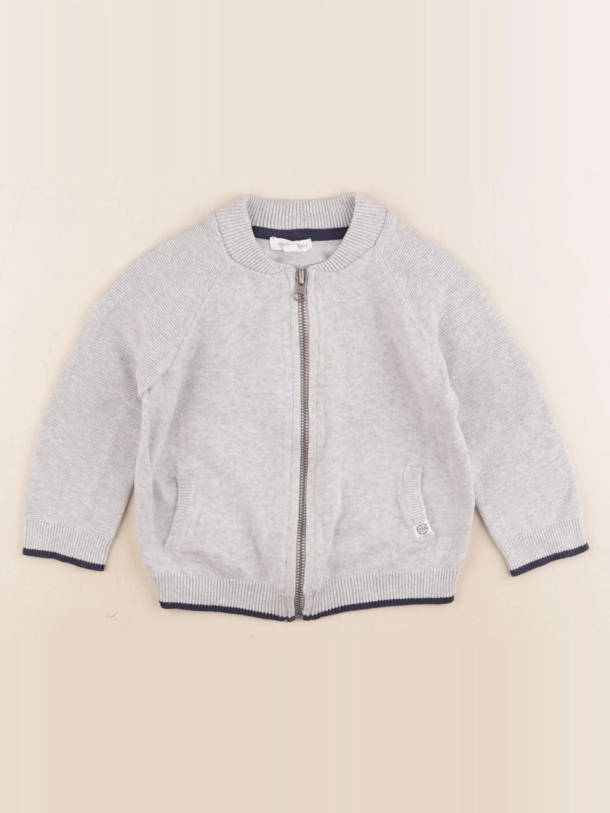 Vertbaudet - gilet gris - 2 ans