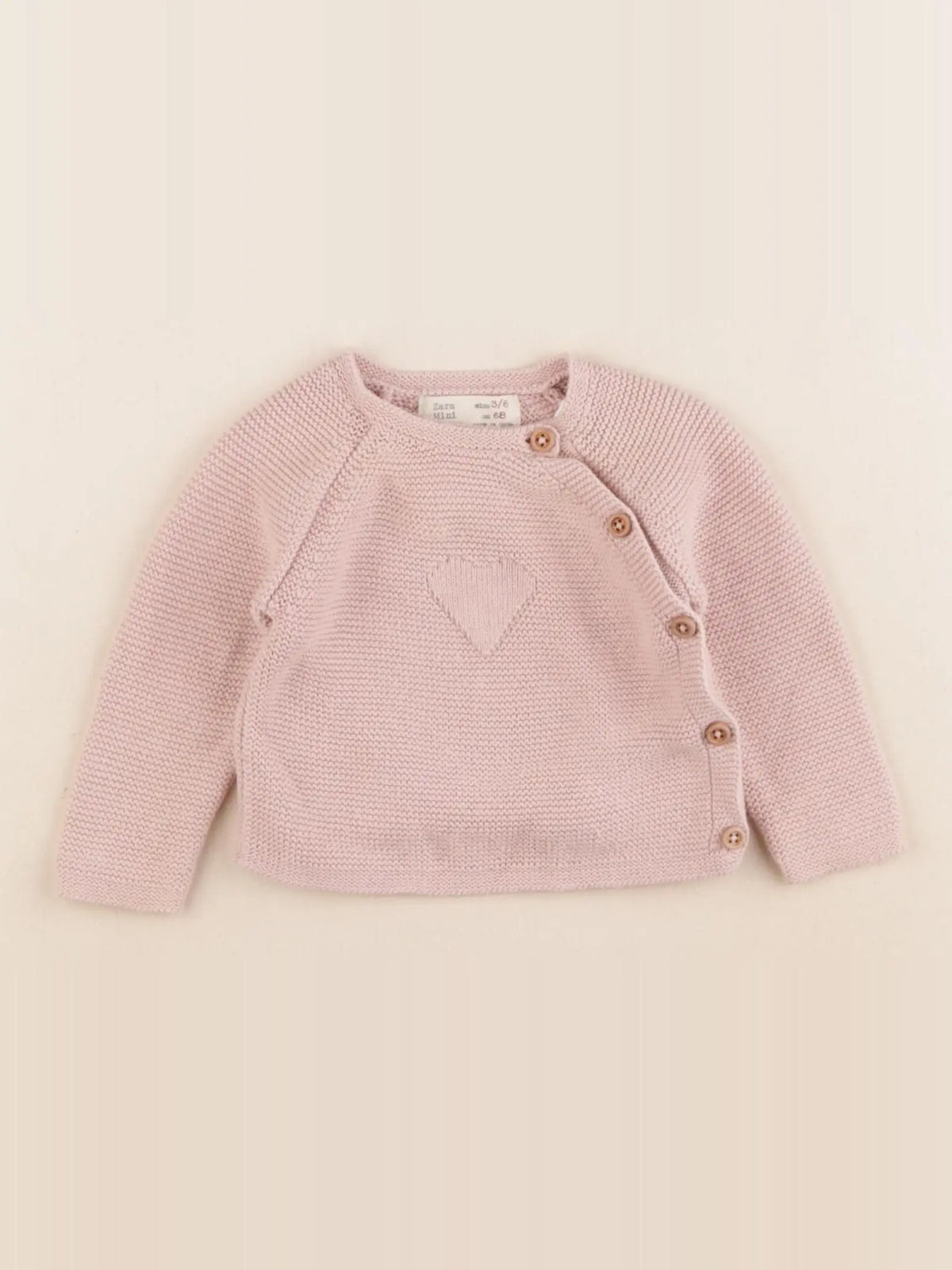 Zara - pull rose - 3/6 mois