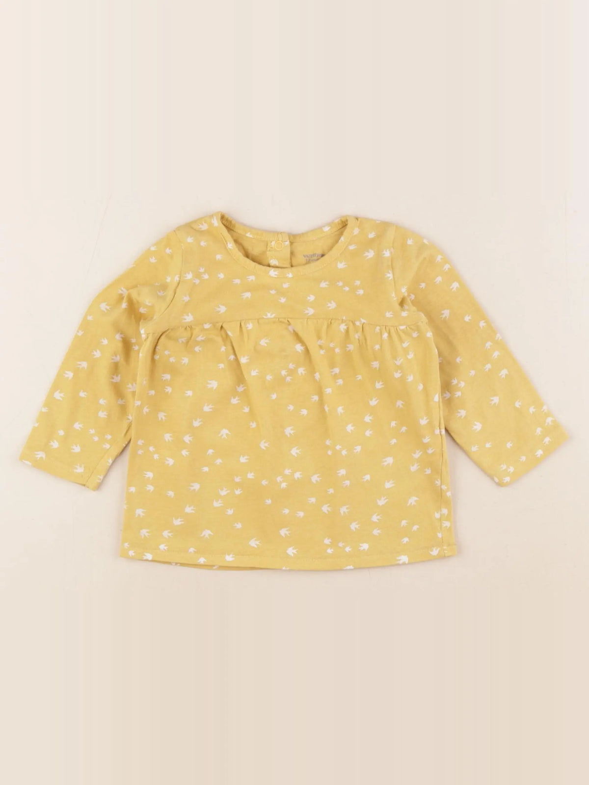Vertbaudet - tee-shirt jaune - 12 mois