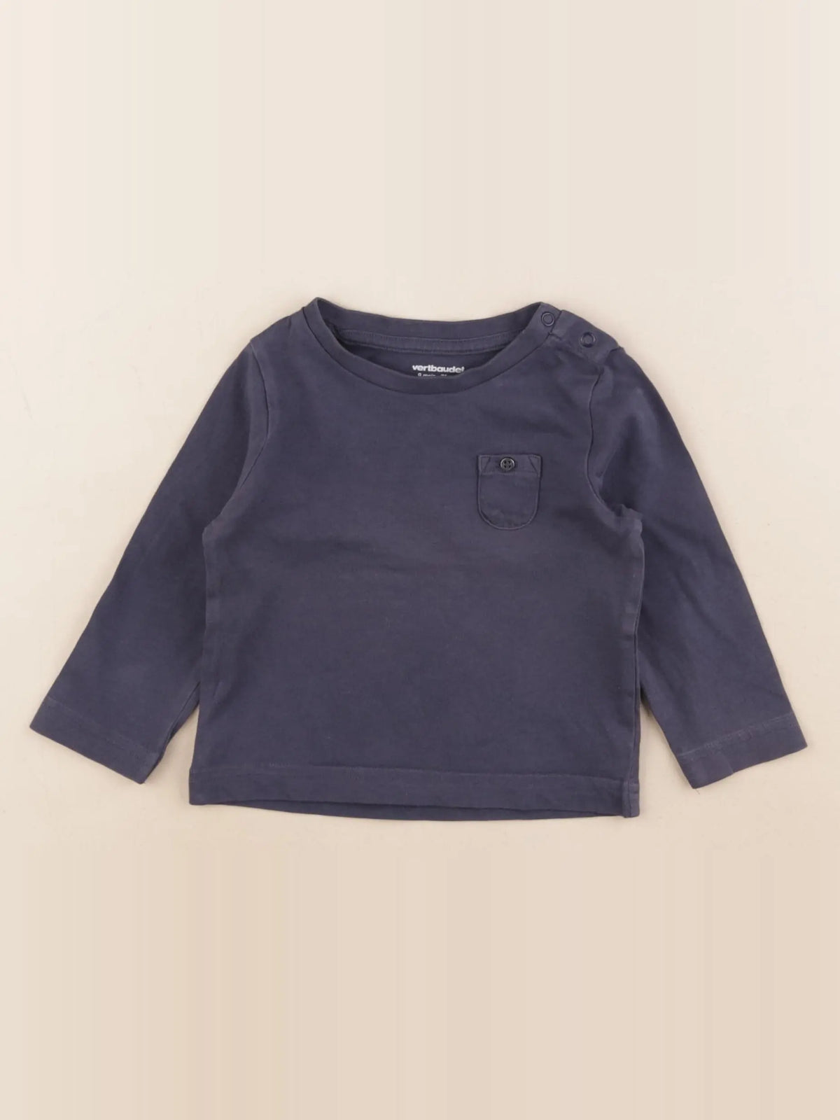 Vertbaudet - tee-shirt bleu - 9 mois