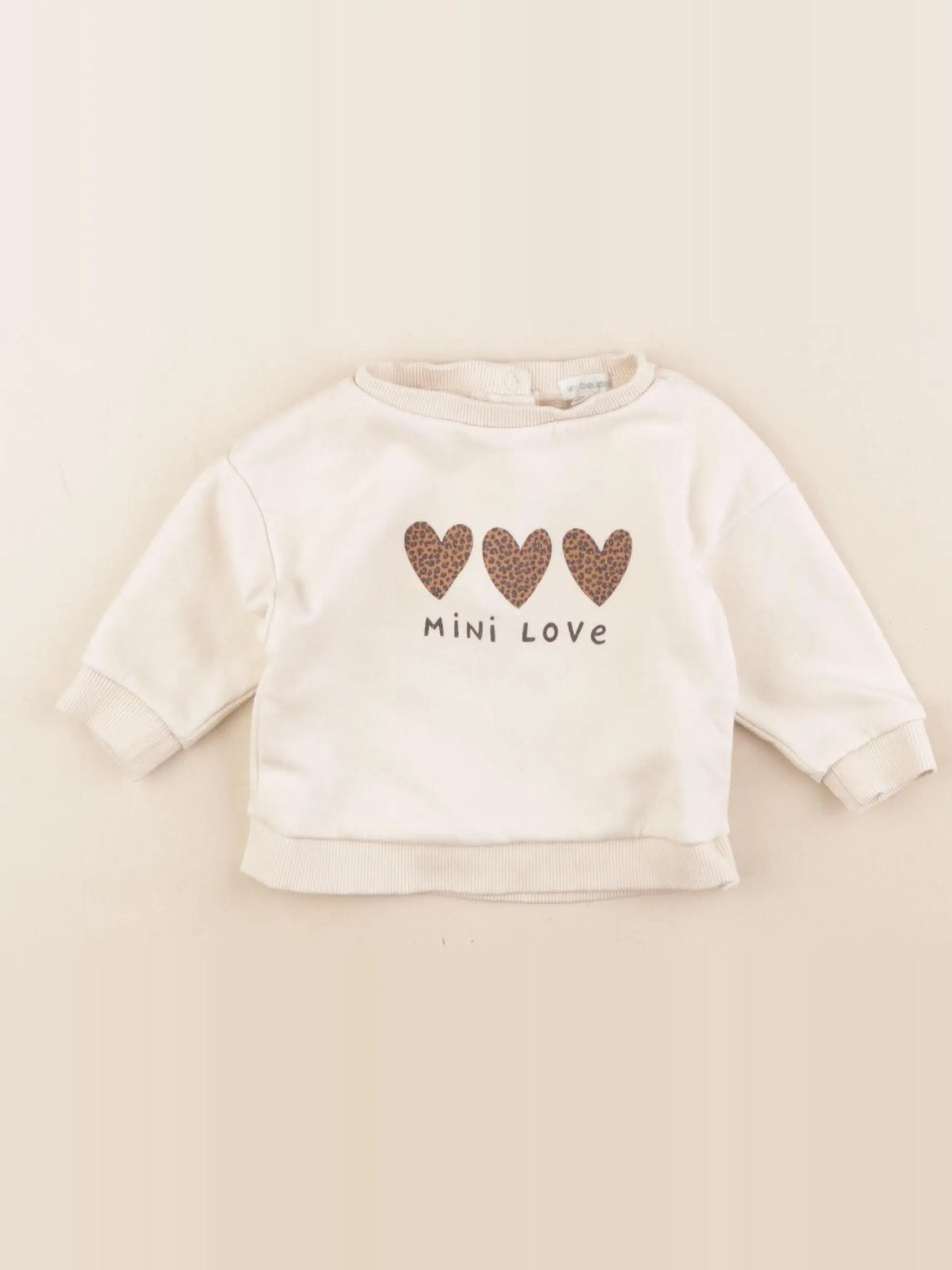 Vertbaudet - sweat beige - 6 mois