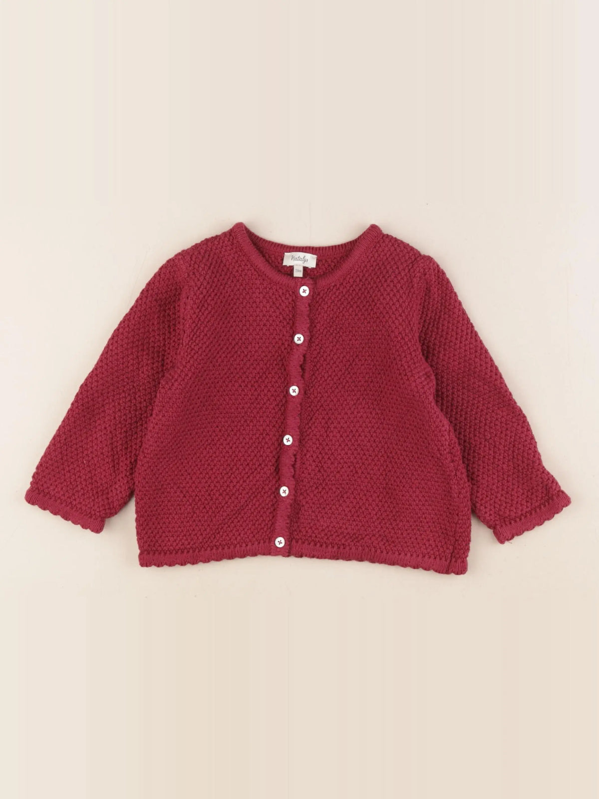 Natalys - gilet rouge - 24 mois