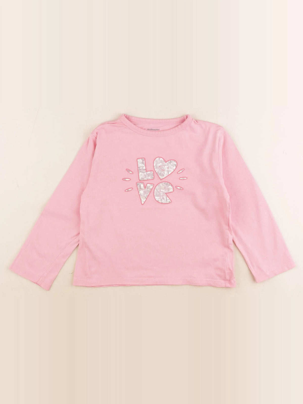 Vertbaudet - tee-shirt rose - 6 ans