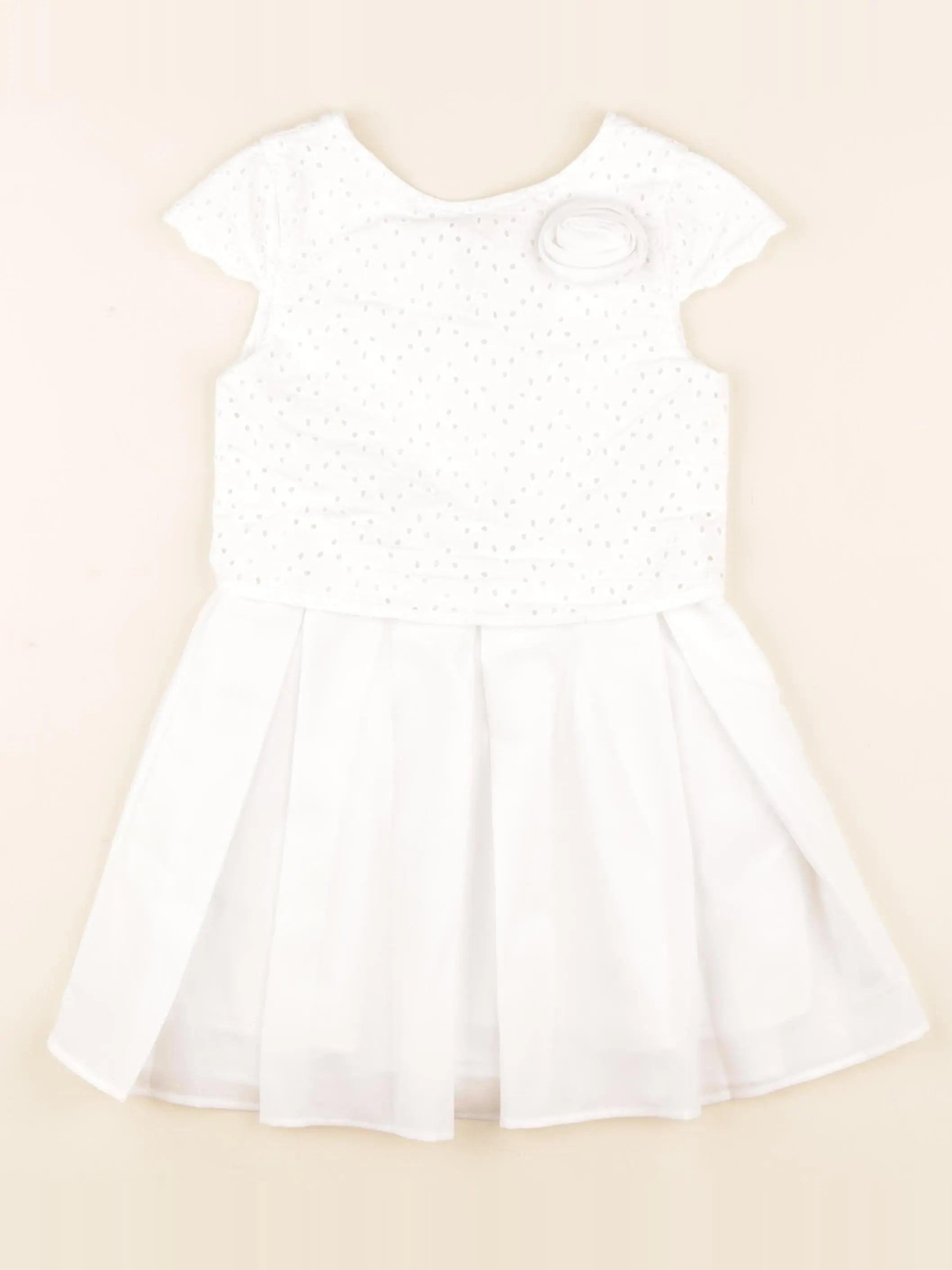 Petit Bateau - robe blanc - 4 ans