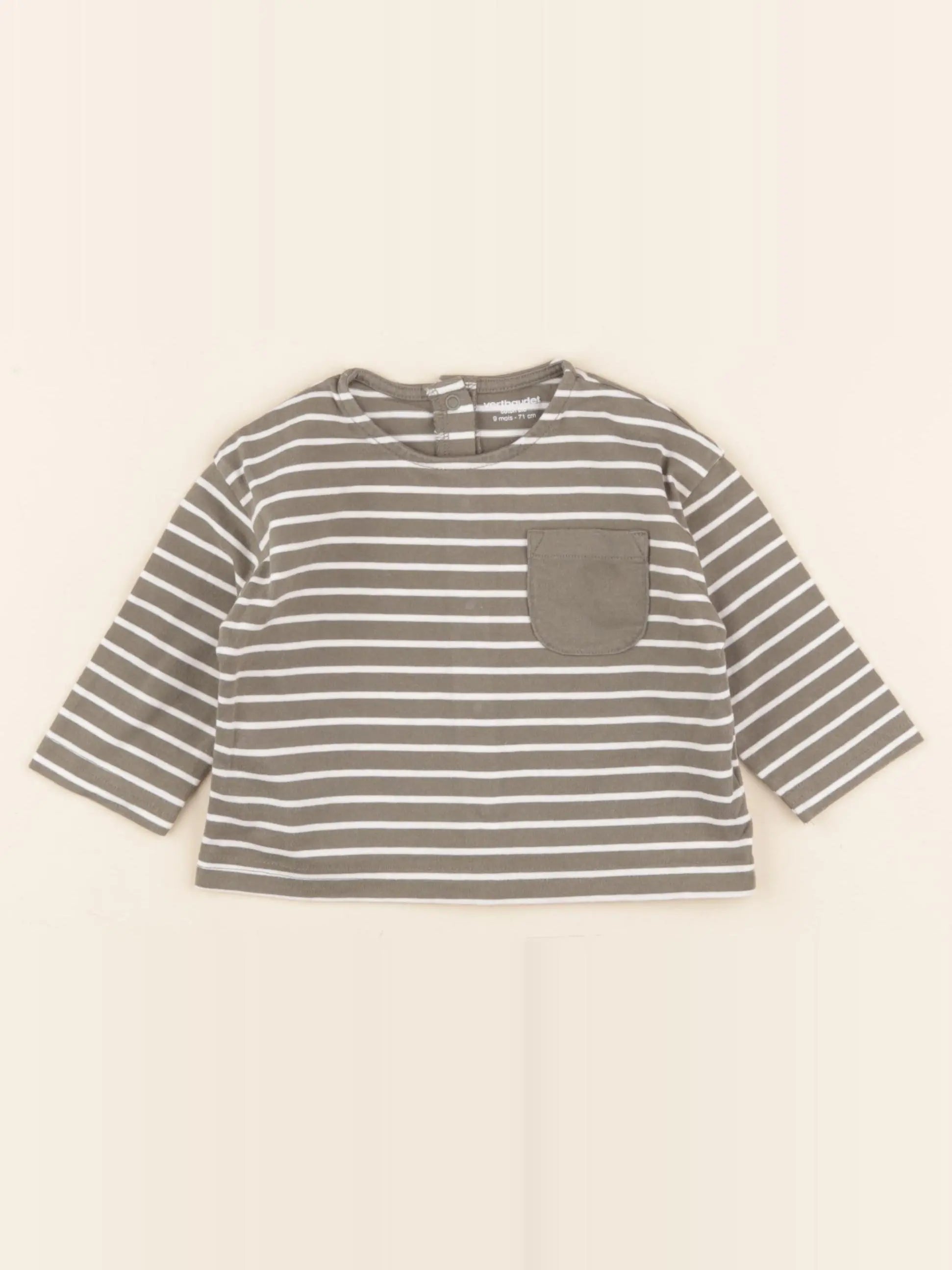 Vertbaudet - tee-shirt vert - 9 mois