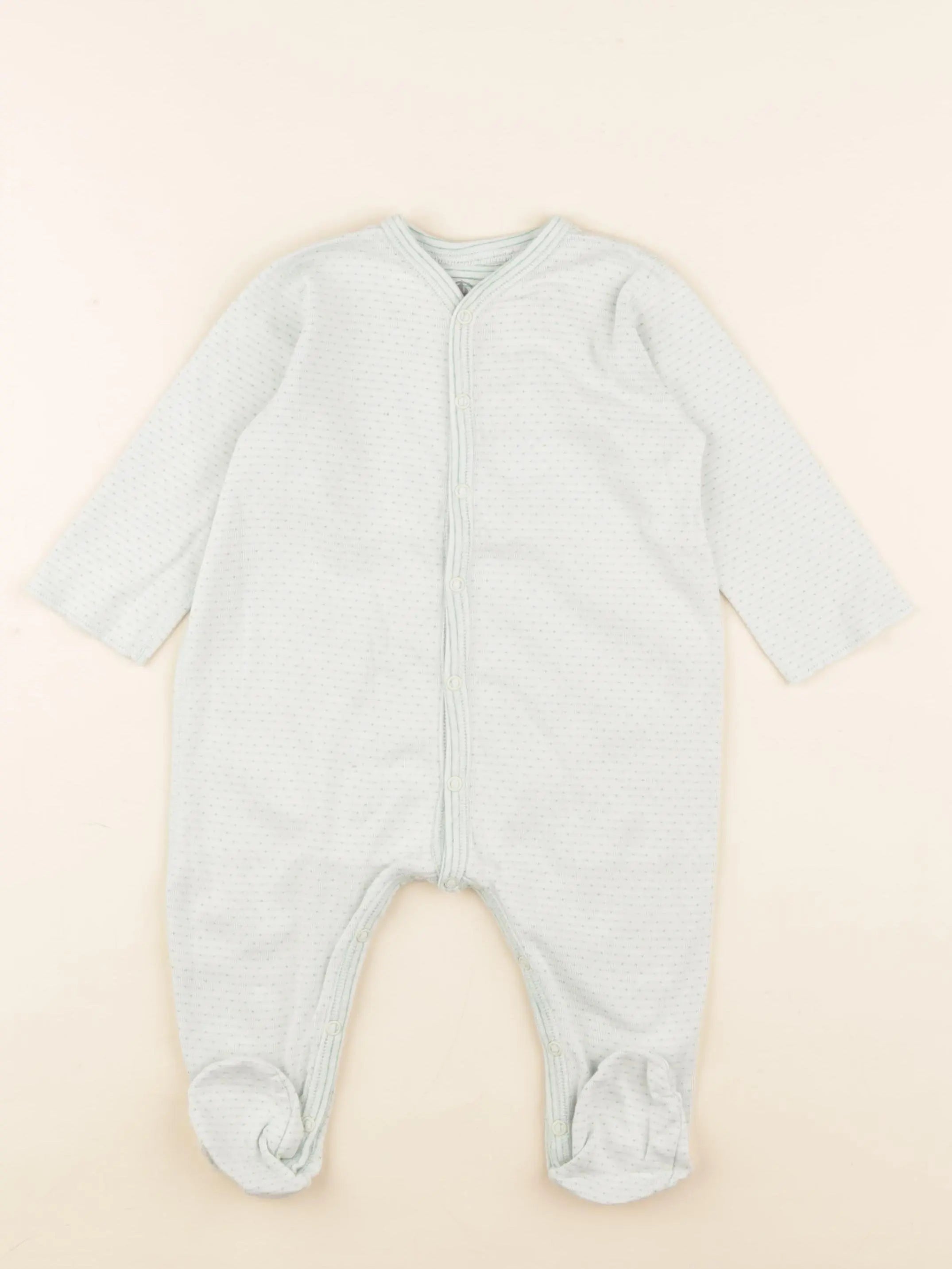 Petit Bateau - pyjama coton vert - 12 mois