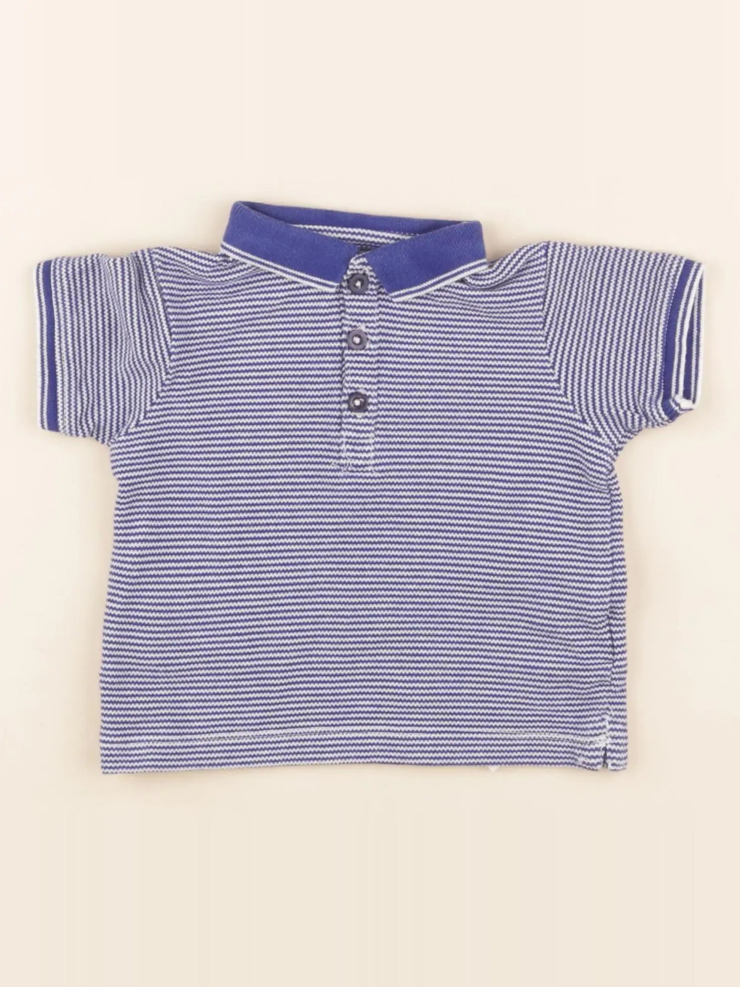 Cyrillus - polo bleu - 12 mois