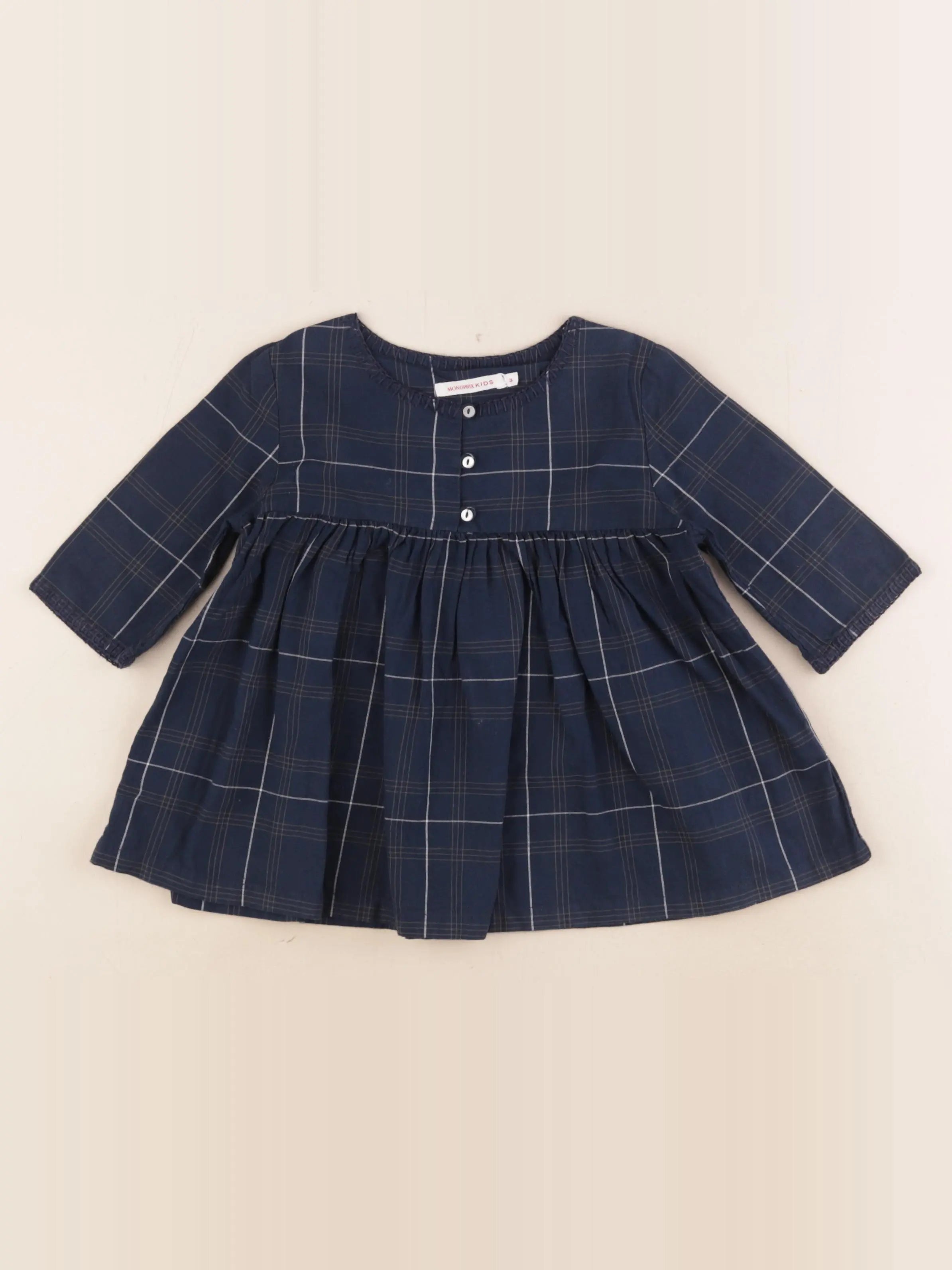 Monoprix - robe bleu - 3 ans