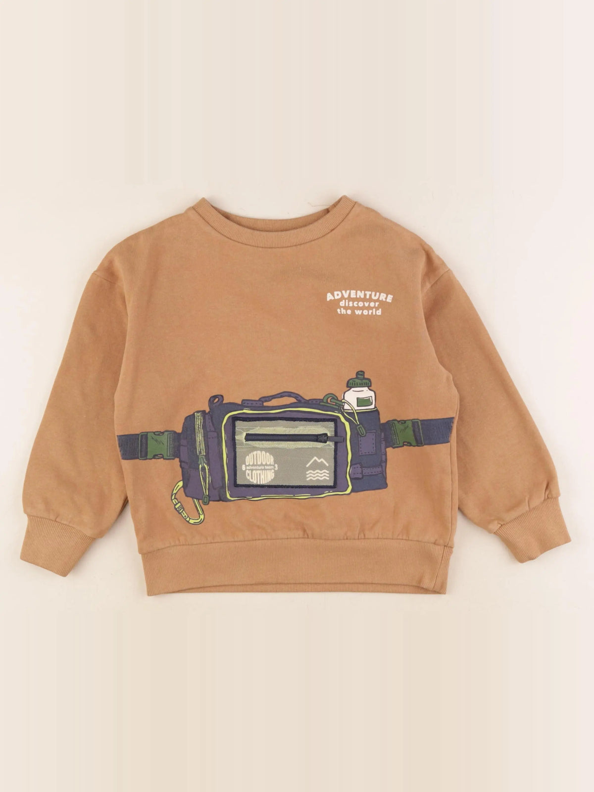 Vertbaudet - sweat marron - 6 ans