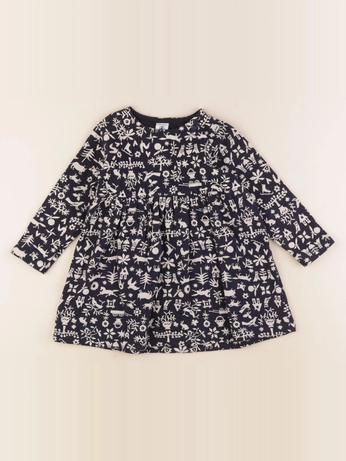 Petit Bateau - robe bleu - 3 ans