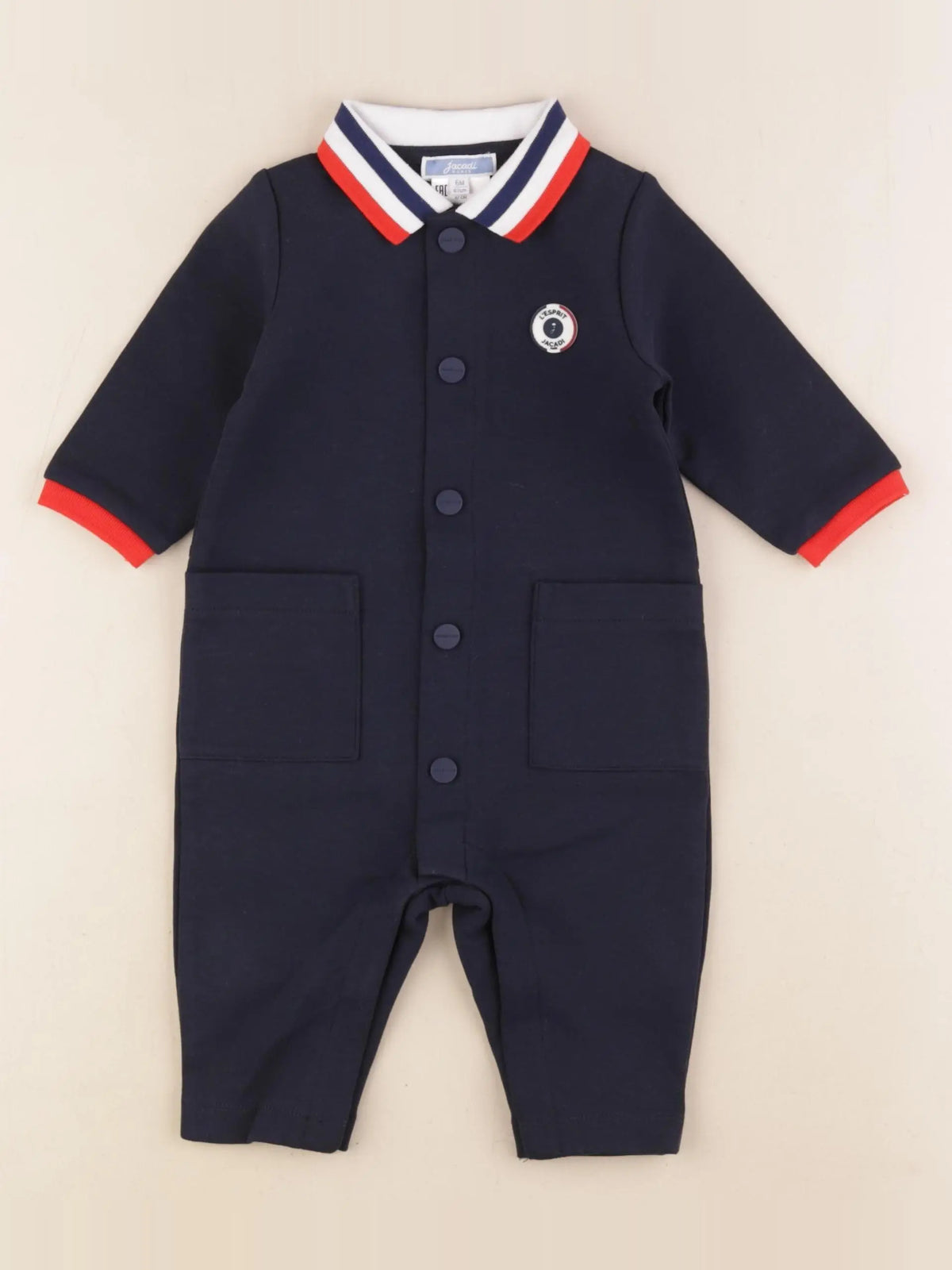 Jacadi - combinaison bleu - 6 mois