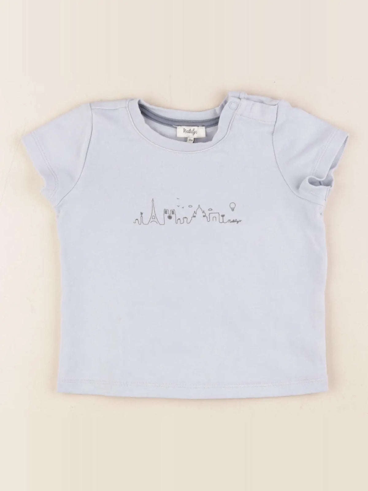Natalys - tee-shirt bleu - 18 mois