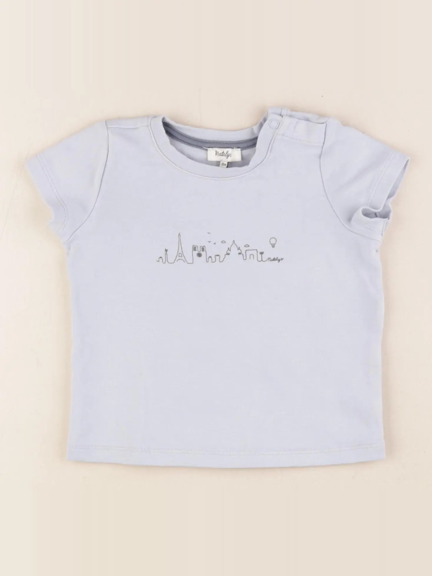 Natalys - tee-shirt bleu - 18 mois