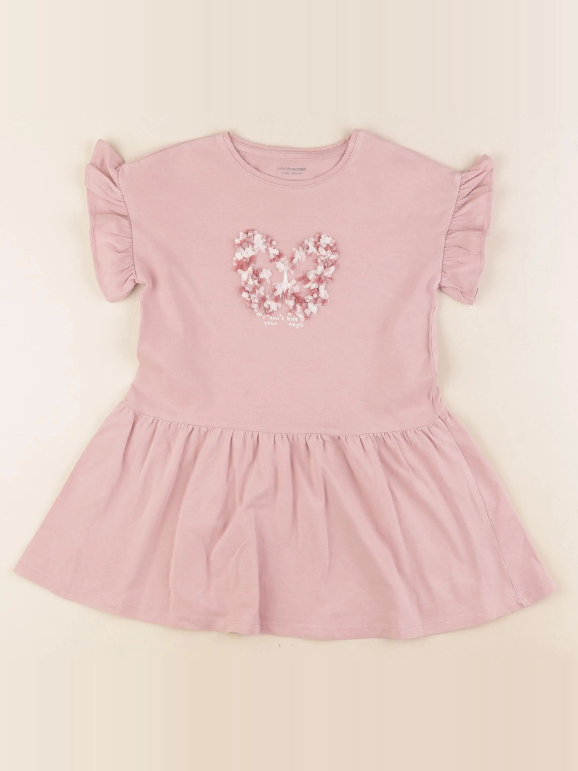 Vertbaudet - robe rose - 4 ans