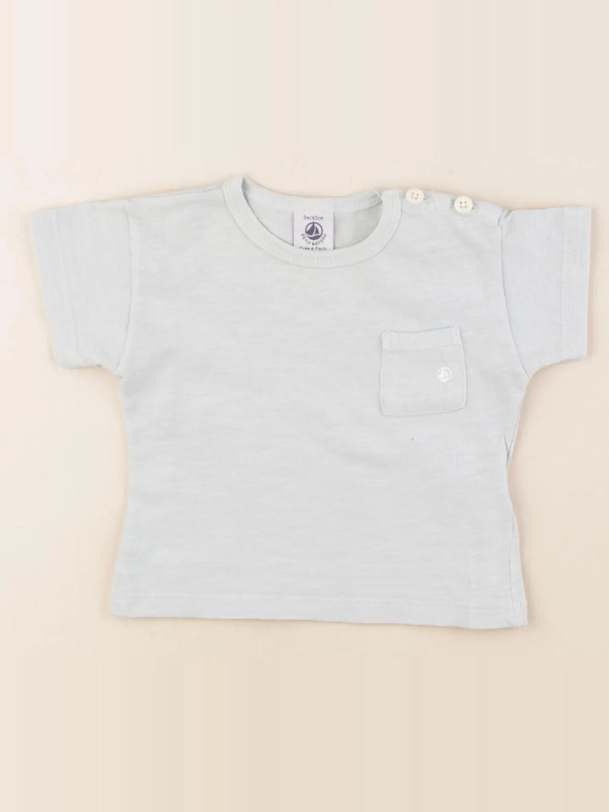 Petit Bateau - tee-shirt vert - 3 mois