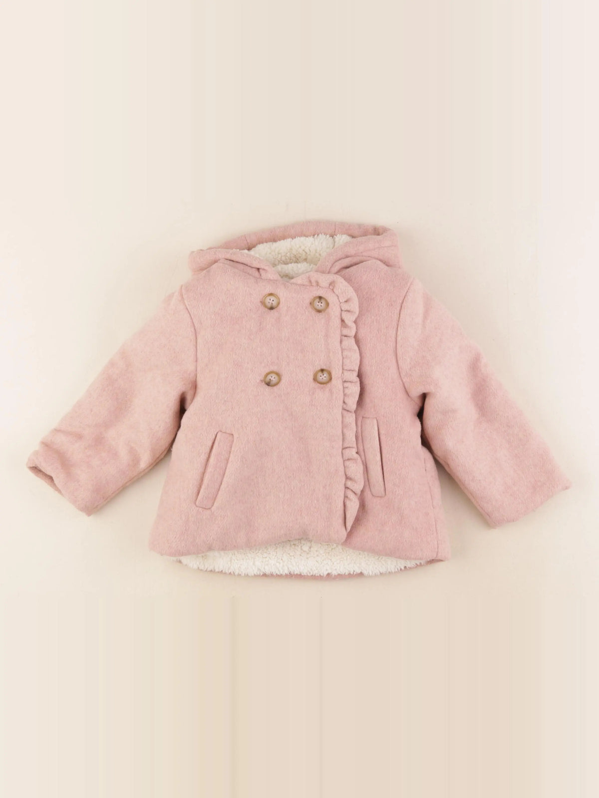 Vertbaudet - manteau rose - 2 ans