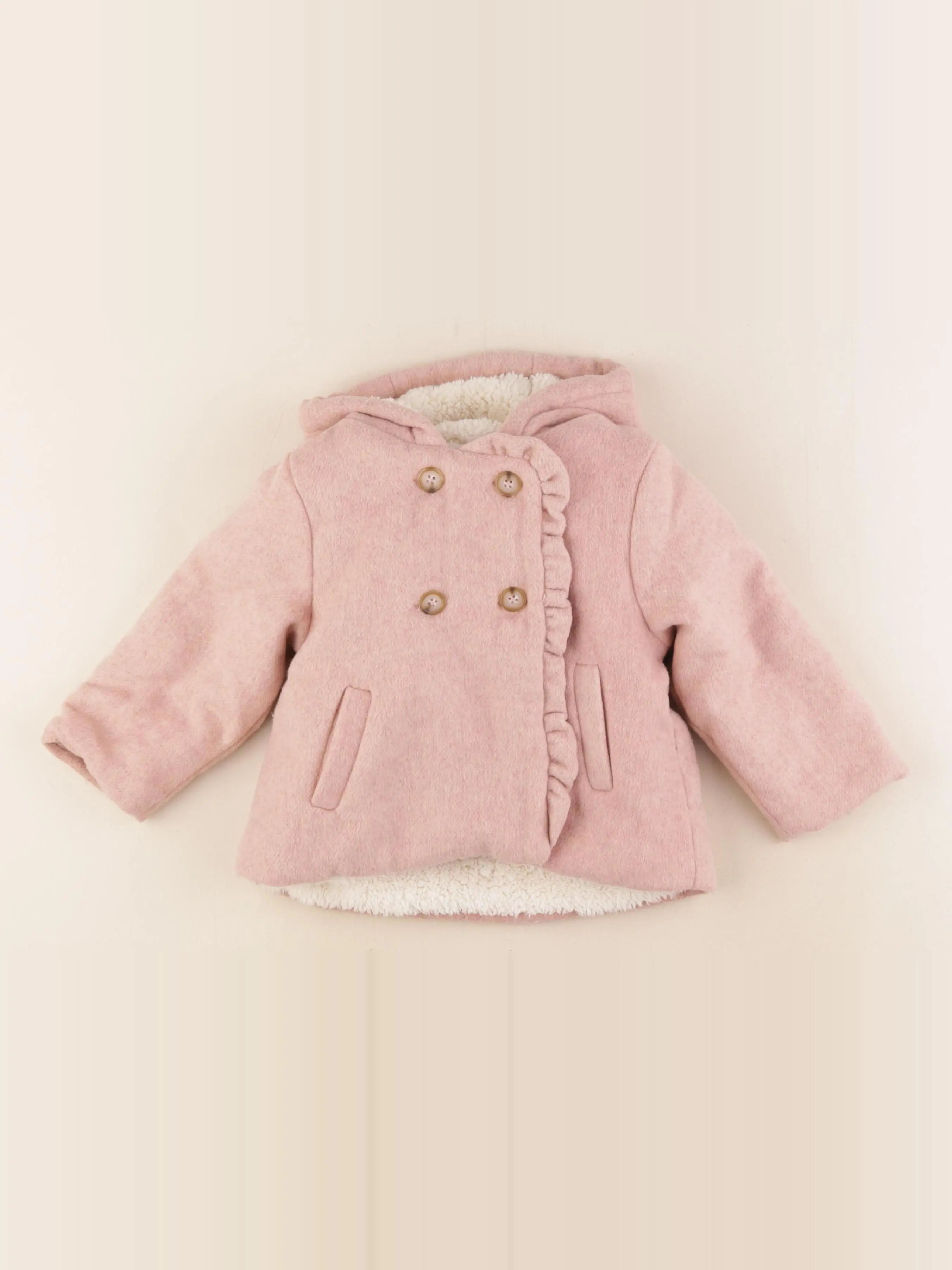 Vertbaudet - manteau rose - 2 ans